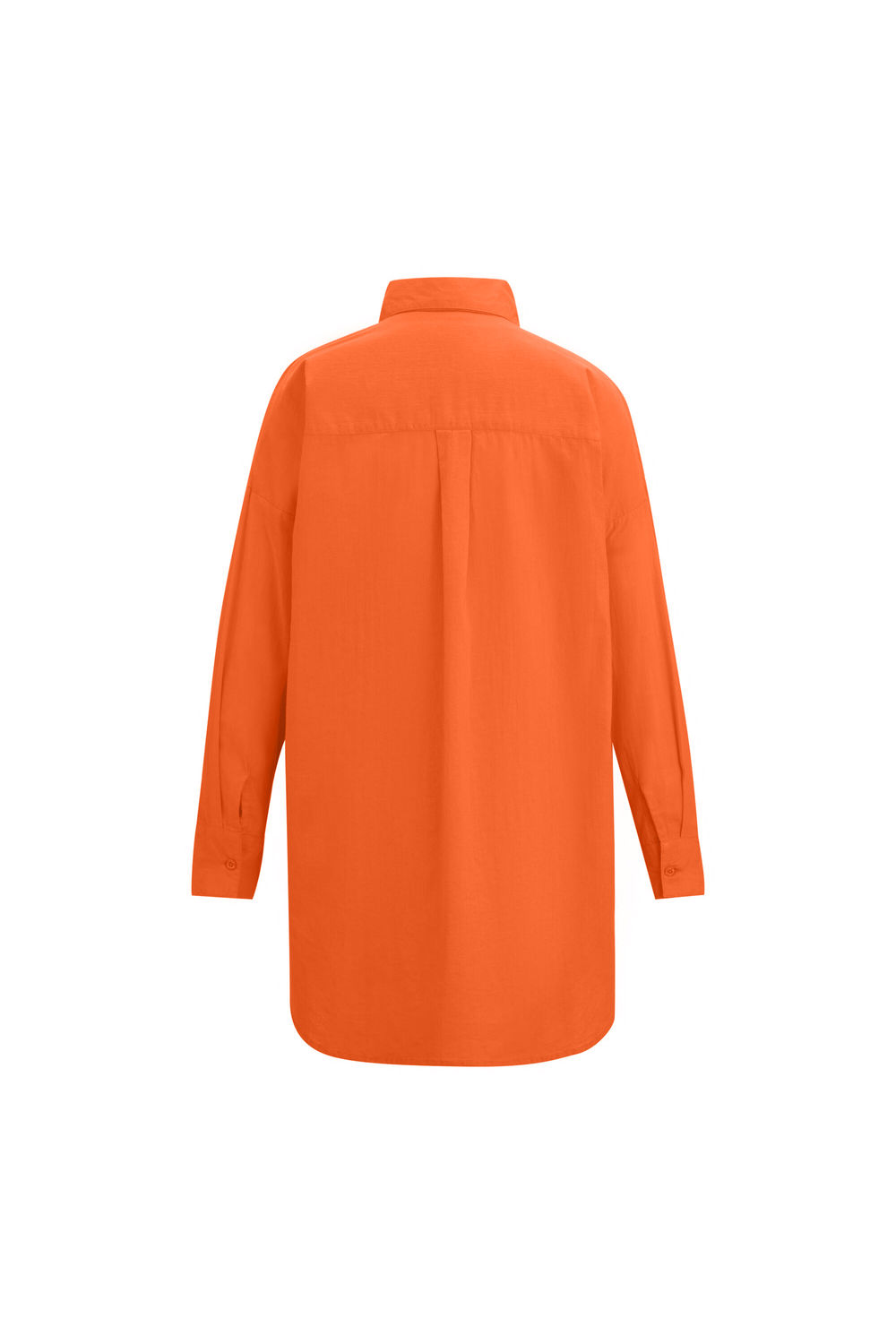 Orange Prena Cover Up Plain Beach Shirt, Image 3 of 5