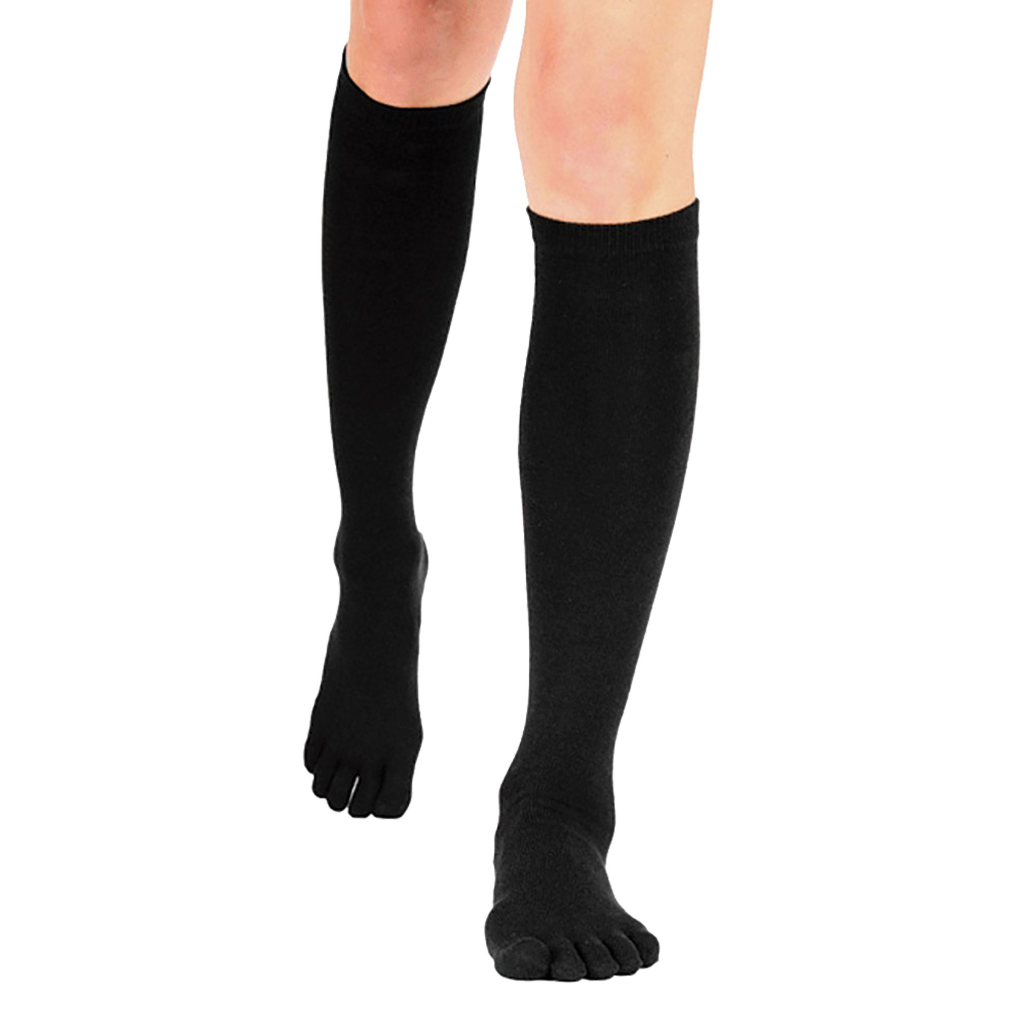 Black 1 Pack Essential Knee-High Toe Socks, Image 5 of 5