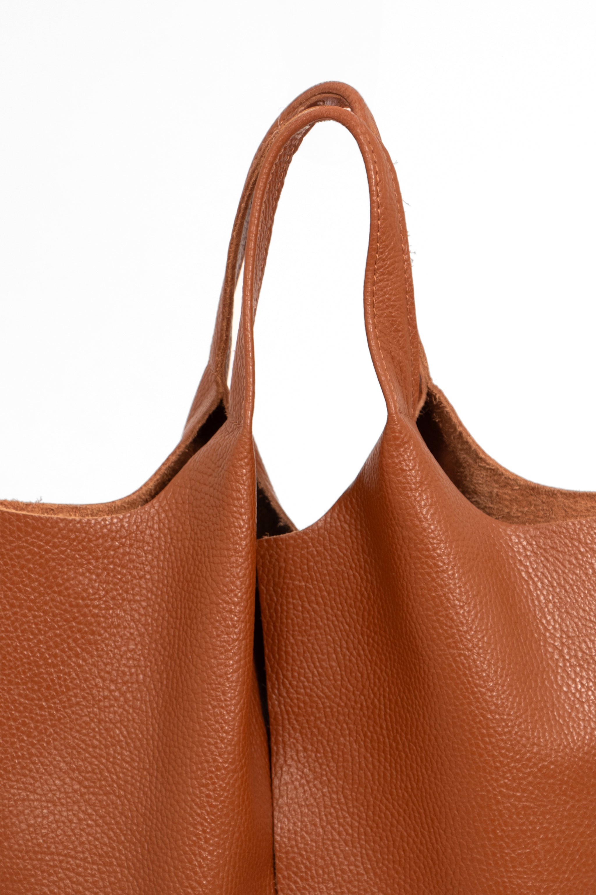 Taupe Italian Leather Shoulder Bag, Image 4 of 4