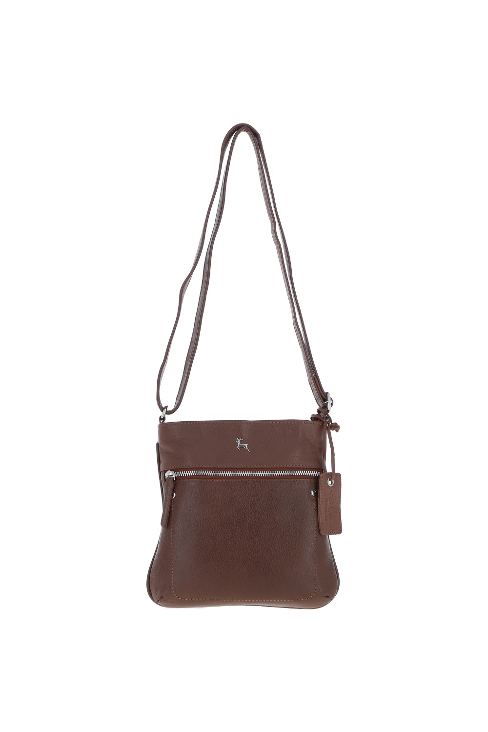 Tan 'Edinburgh' Real Leather Crossbody Bag, Image 2 of 4