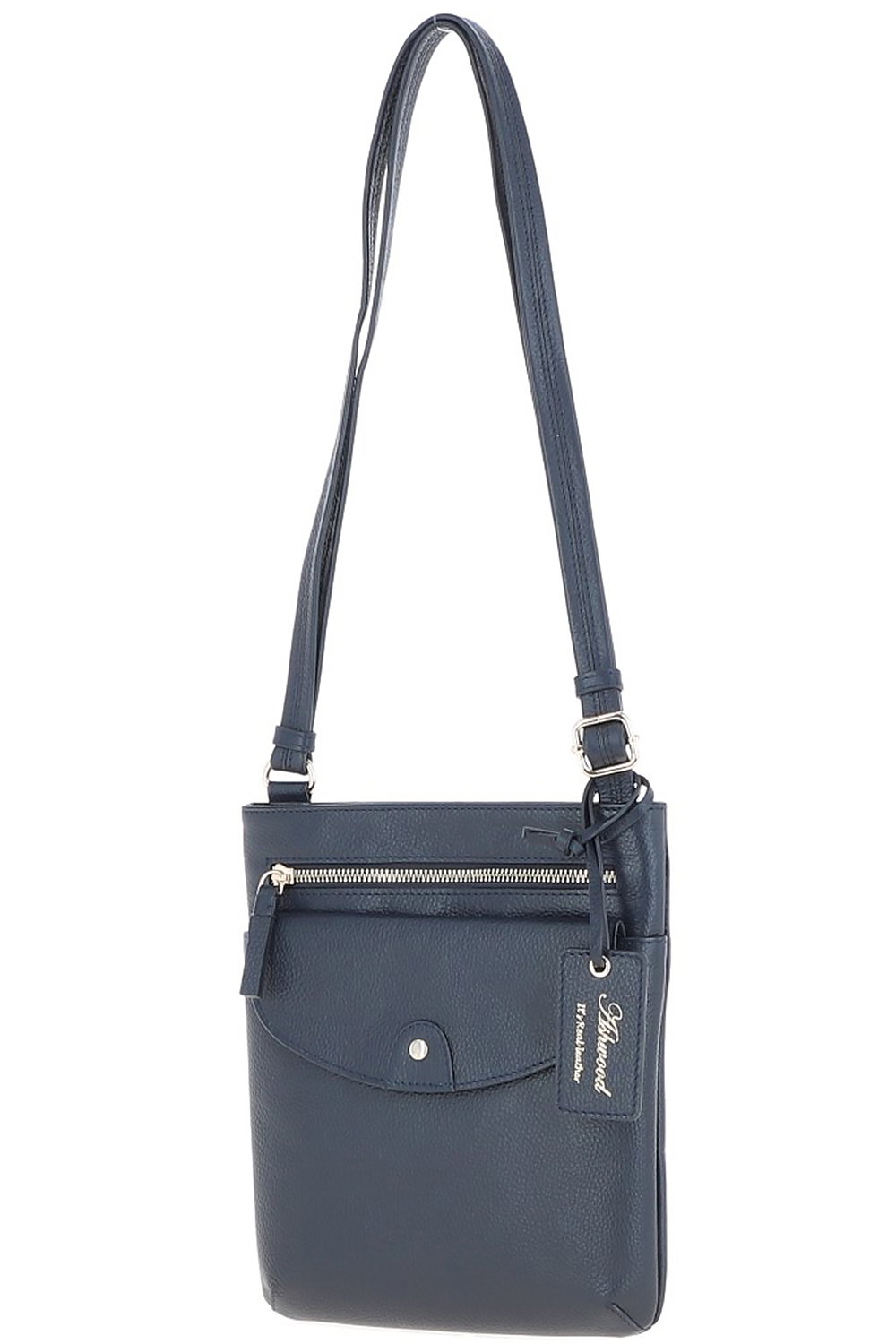 Navy 'Five CB' Real Leather Cross Body Bag, Image 4 of 5