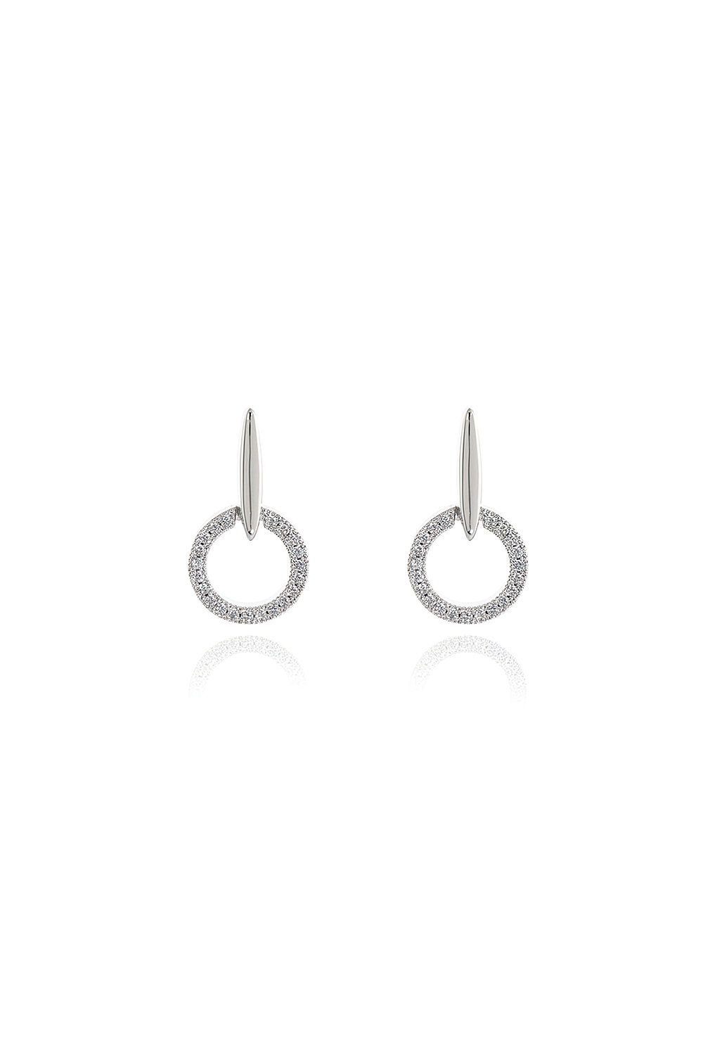 Silver Cachet London Lara Drop Silver Earrings, Image 1 of 2