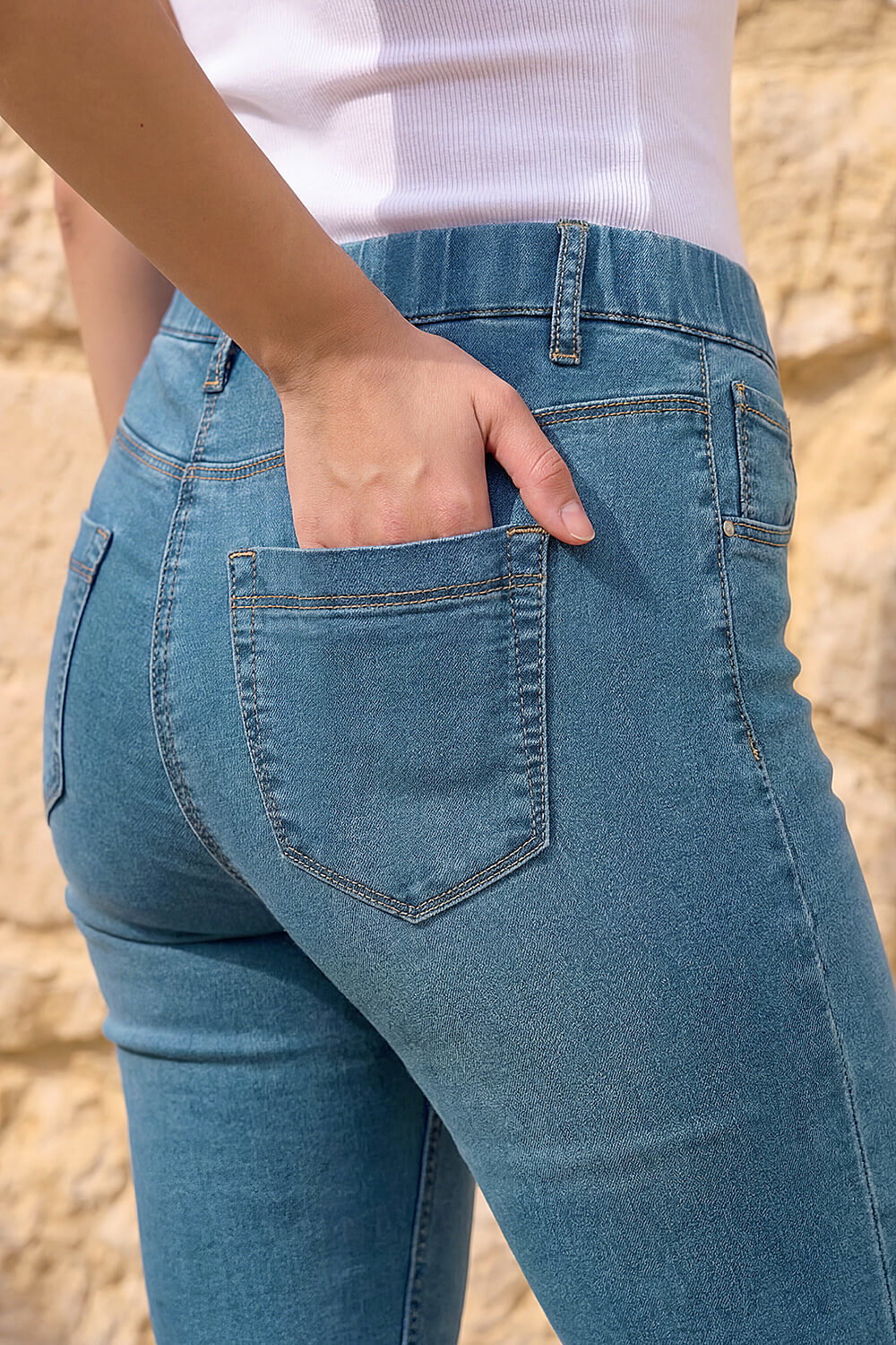 Denim Petite Stretch Crop Denim Jegging, Image 5 of 4