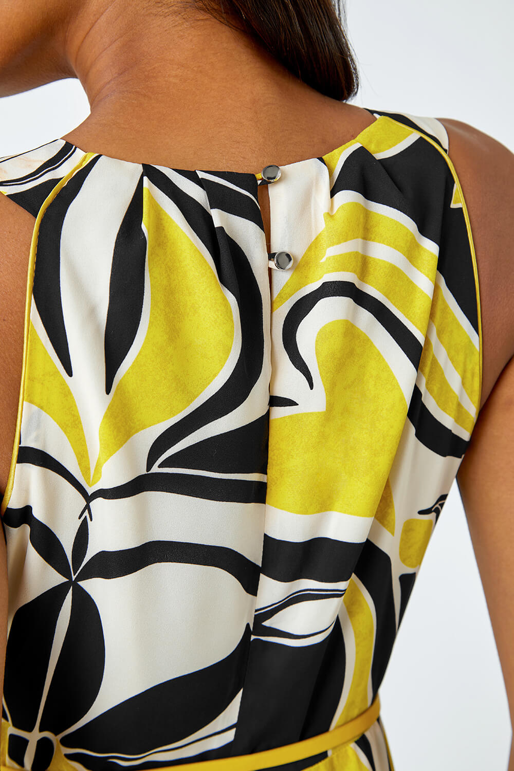 Abstract Halter Sleeveless Dress