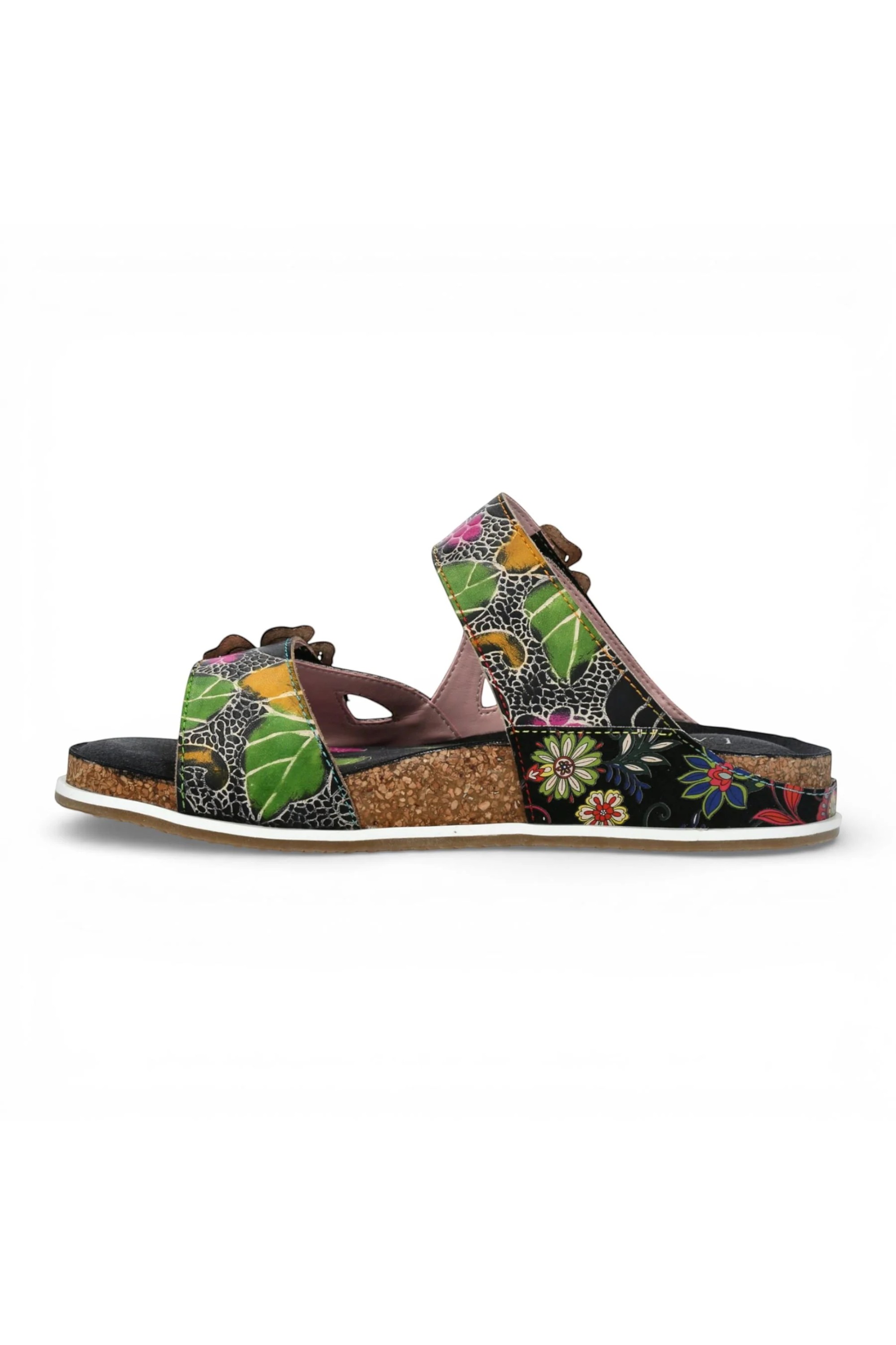 Black Womens Casual Strappy Sandals-BRCYANO-32, Image 5 of 7