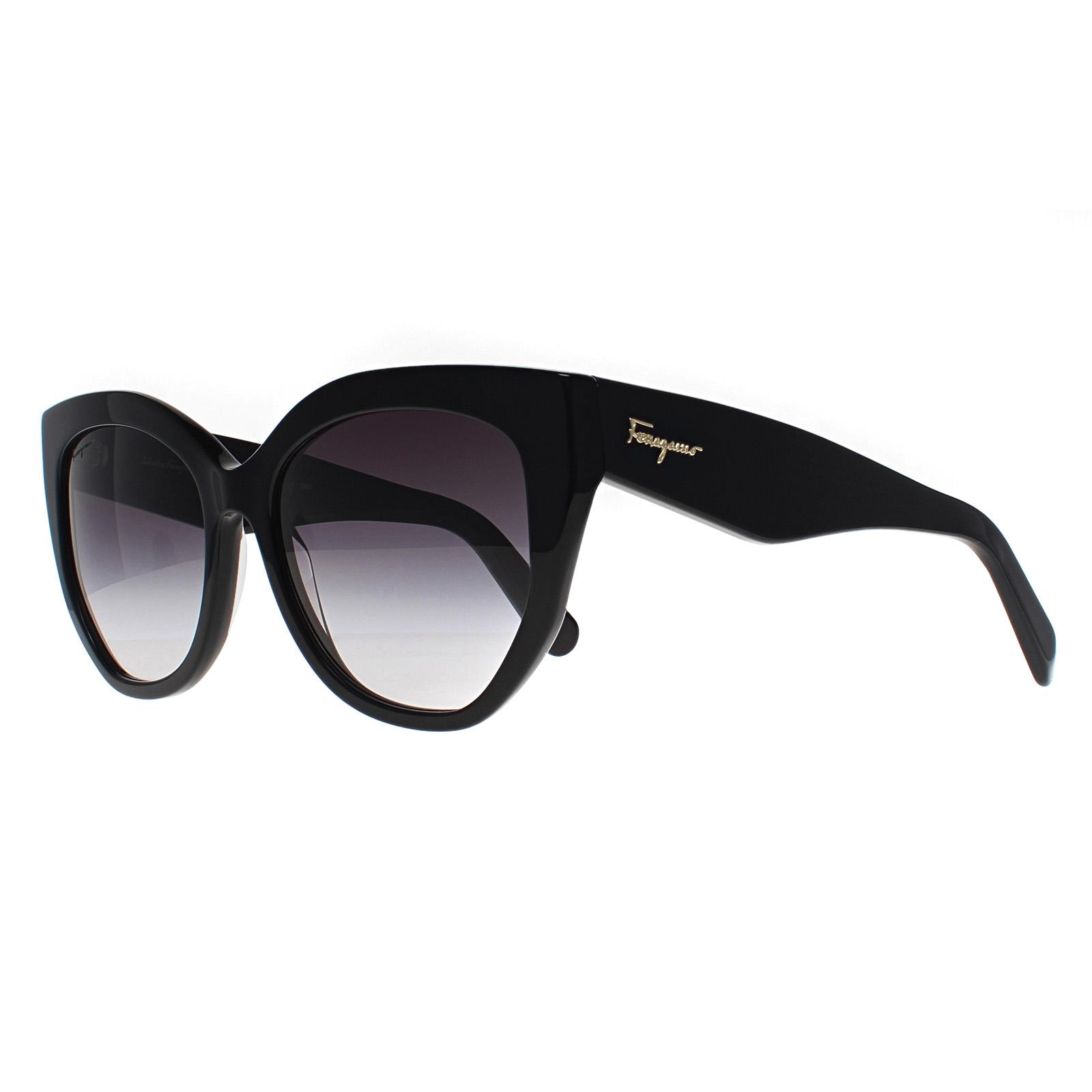 Black Salvatore Ferragamo Black Cat Eye Black Grey Gradient SF1061S, Image 2 of 4