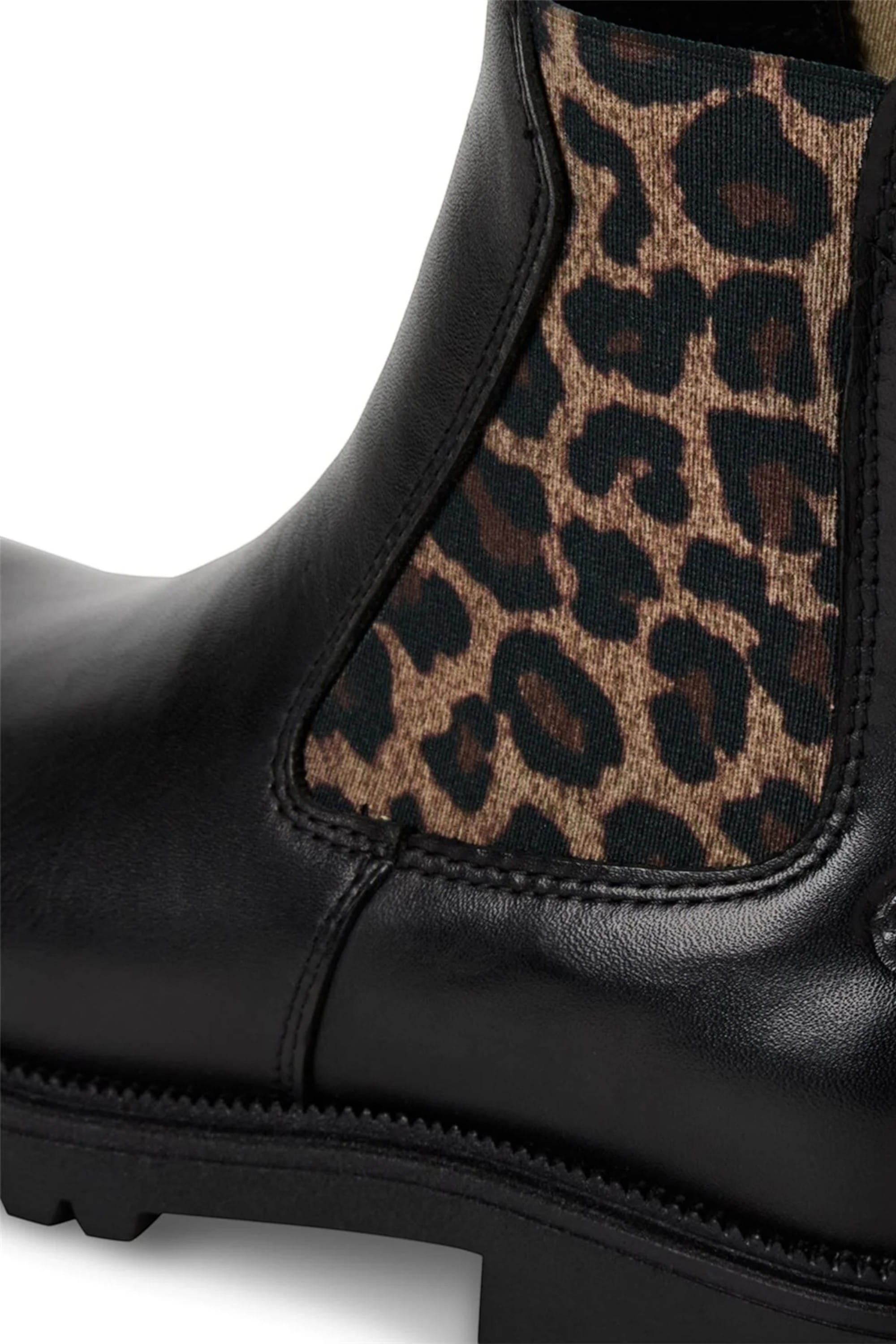 Black Tamaris Black Leopard Chelsea Boots, Image 7 of 7