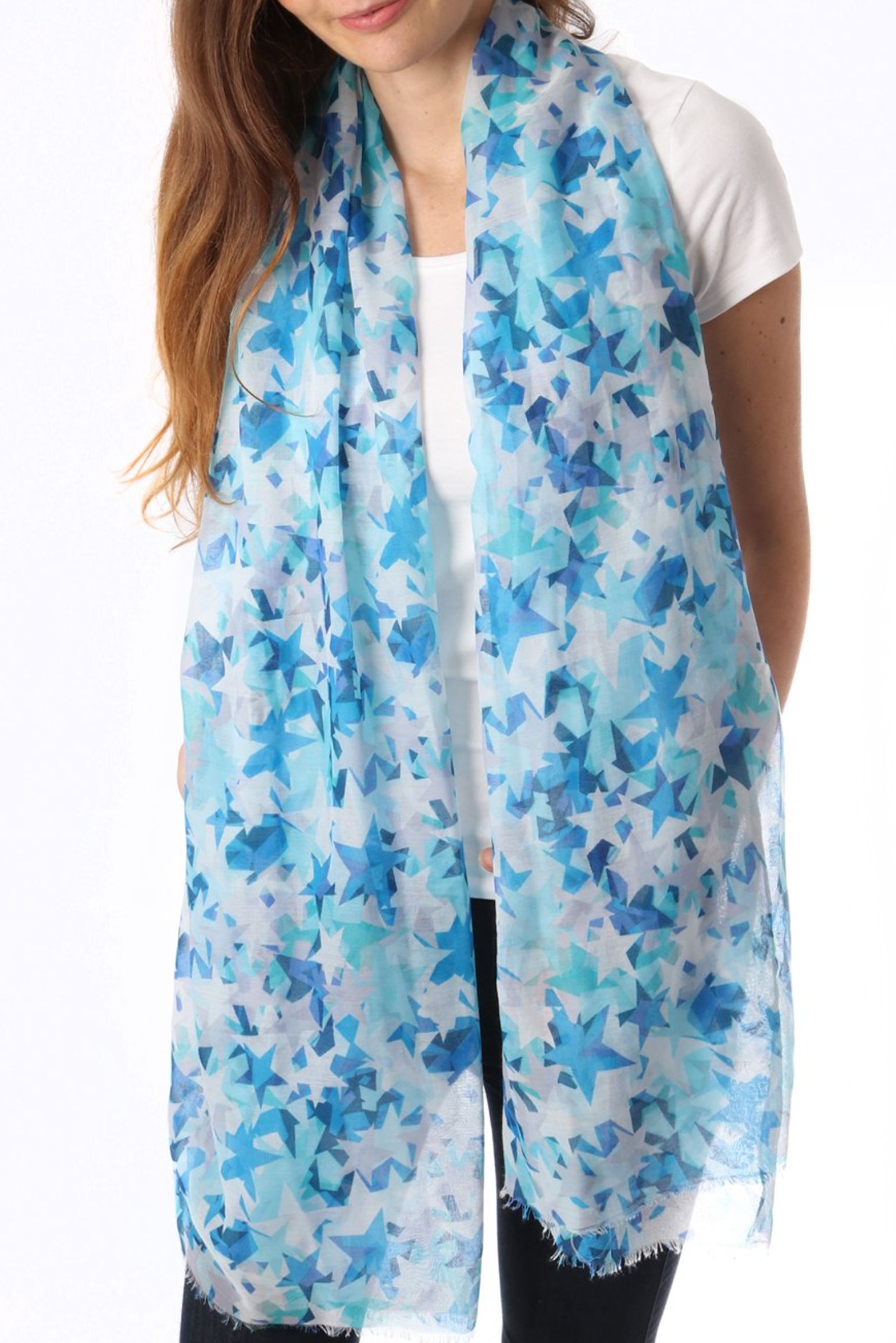 Blue Star Cluster Lightweight Scarf, Image 2 of 3