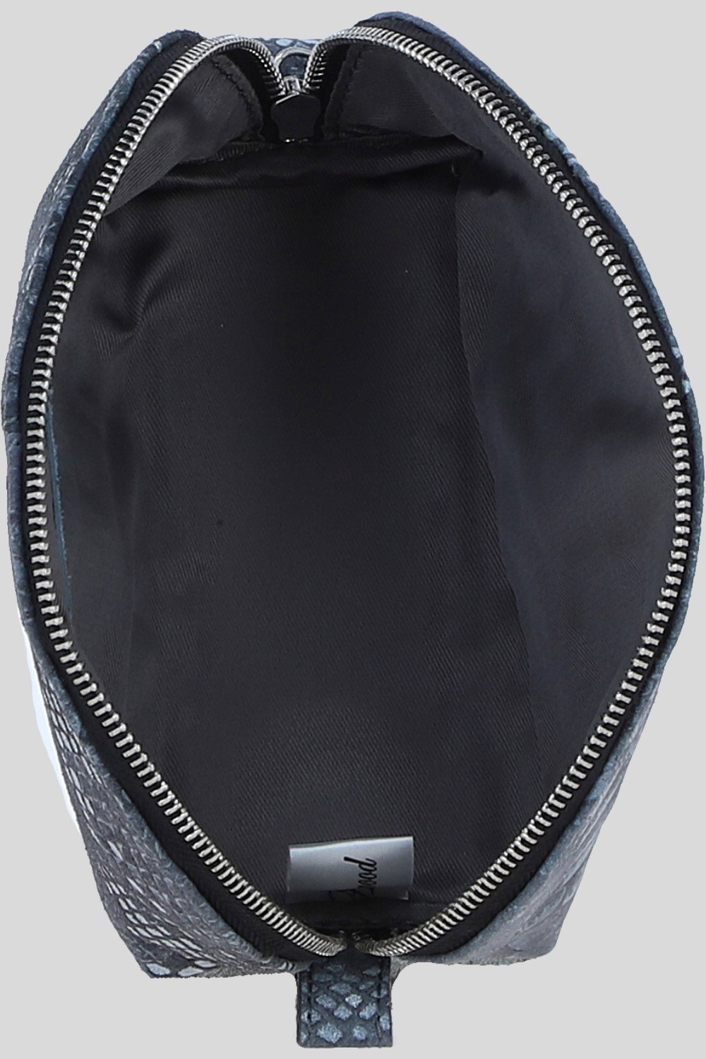Dark Grey 'Philippa' Real Leather Makeup Bag, Image 4 of 4