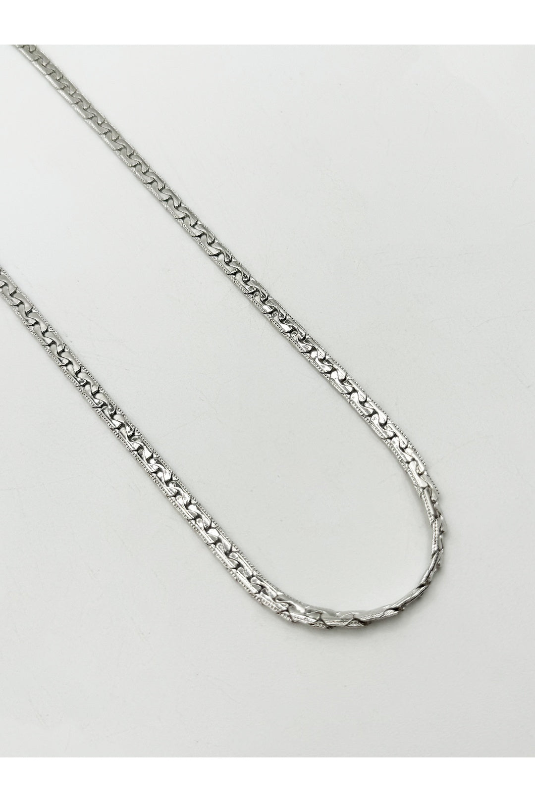Silver Interlocked Chain Necklace in Silver, Image 2 of 3