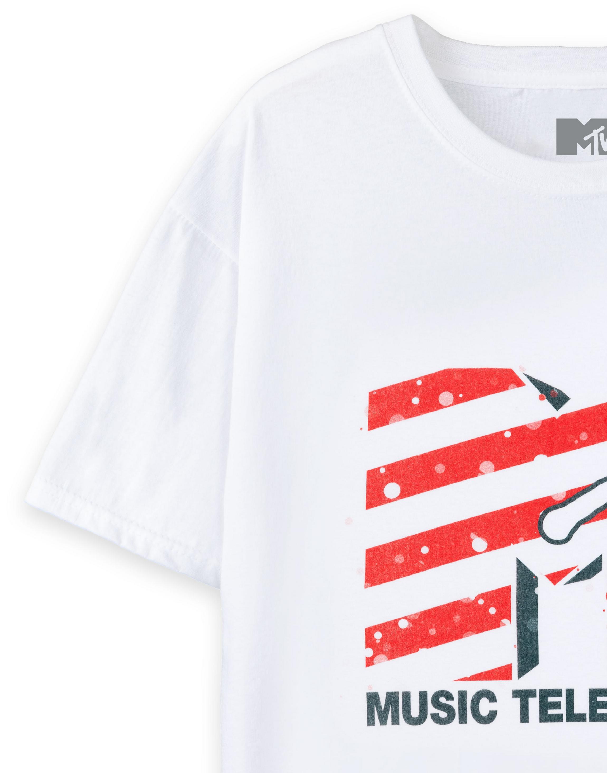 White MTV Santa Hat T-Shirt, Image 6 of 6