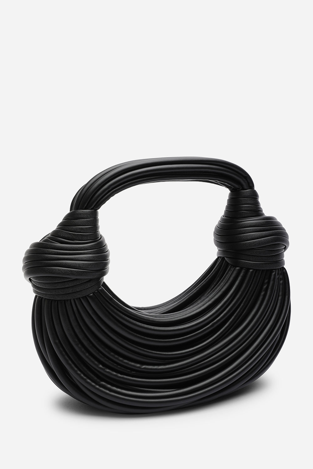 Black Blossom Curved Metallic Shoulder Bag, Image 3 of 6