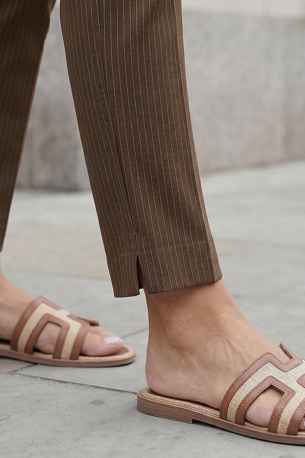 Chocolate Stripe Bengaline Trouser, Image 5 of 4