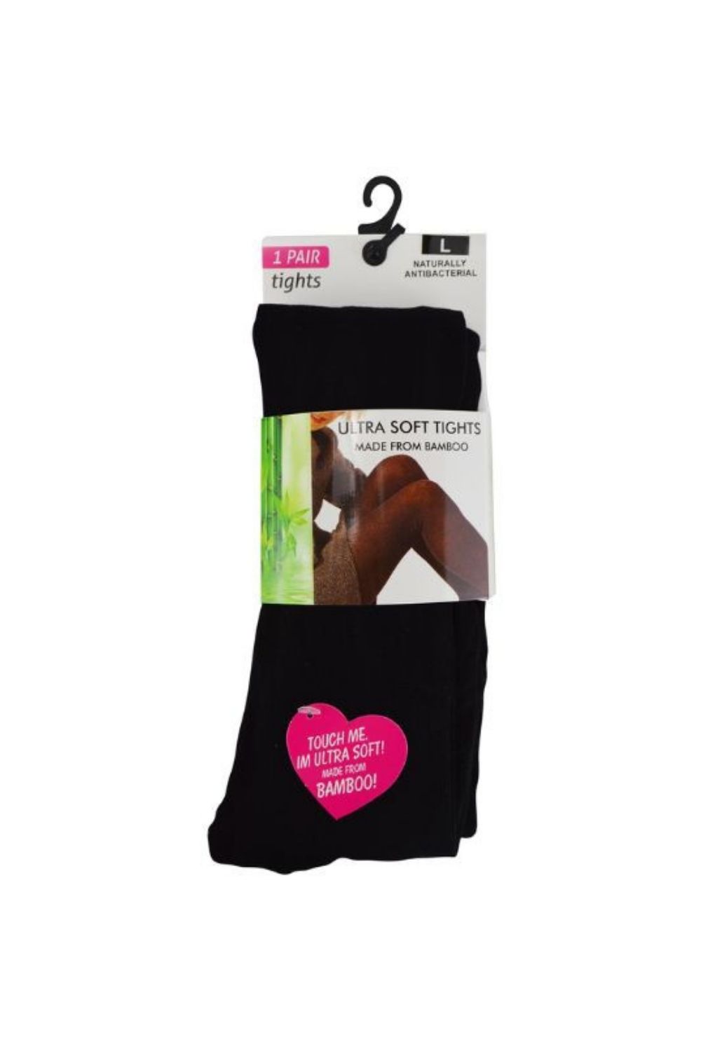 Black Soft Breathable Bamboo Tights, Image 2 of 3