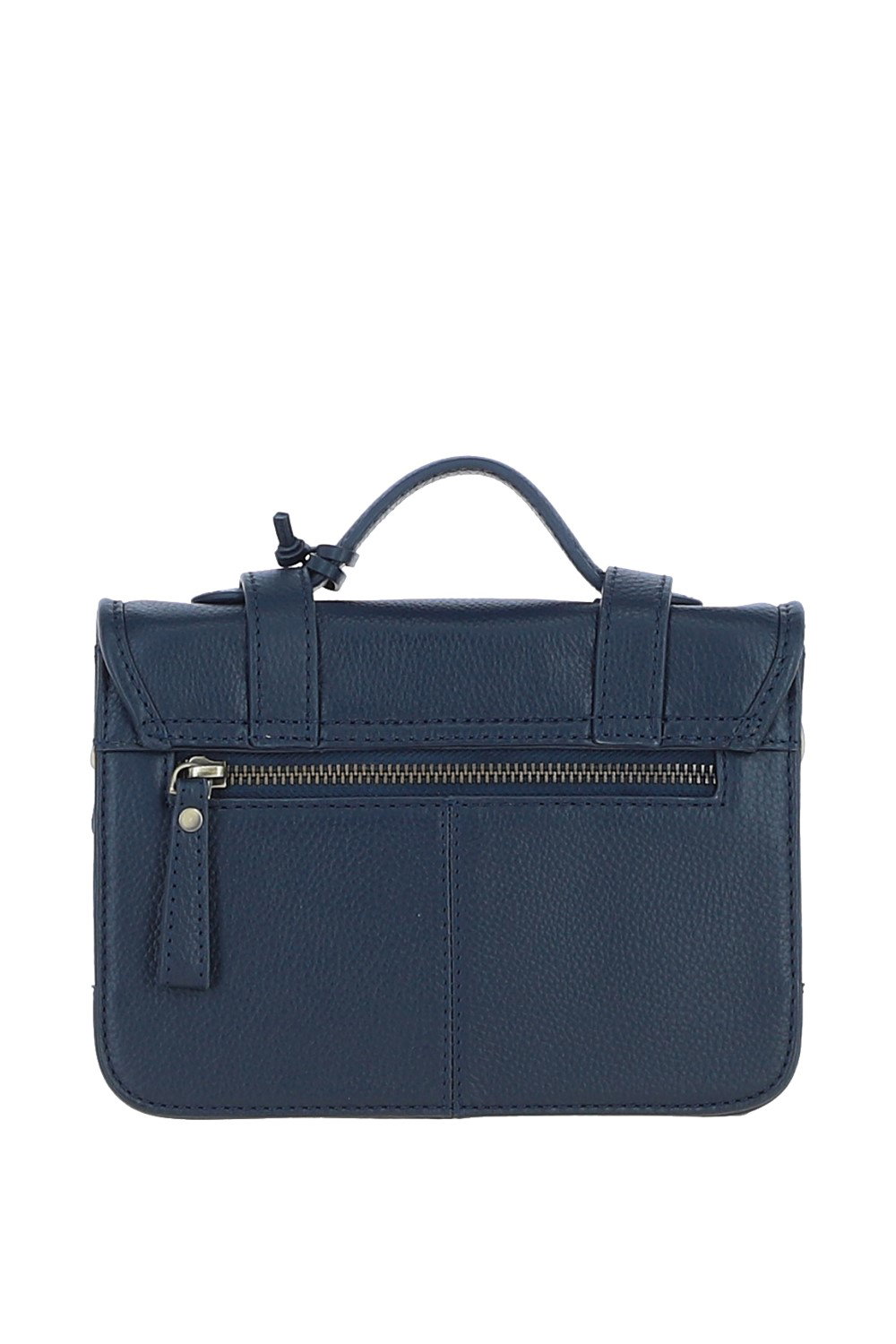 Navy Ashwood Leather Navy Stylish Real Leather Medium Satchel Bag, Image 3 of 4