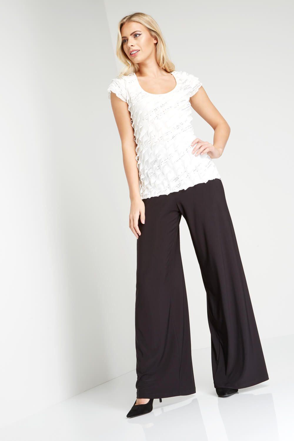 Black Wide Leg Trouser , Image 4 of 4