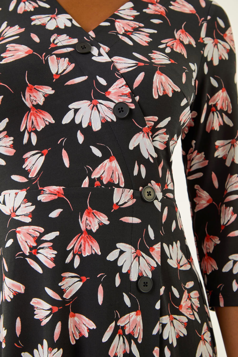 CORAL Floral Print Stretch Dress, Image 6 of 5