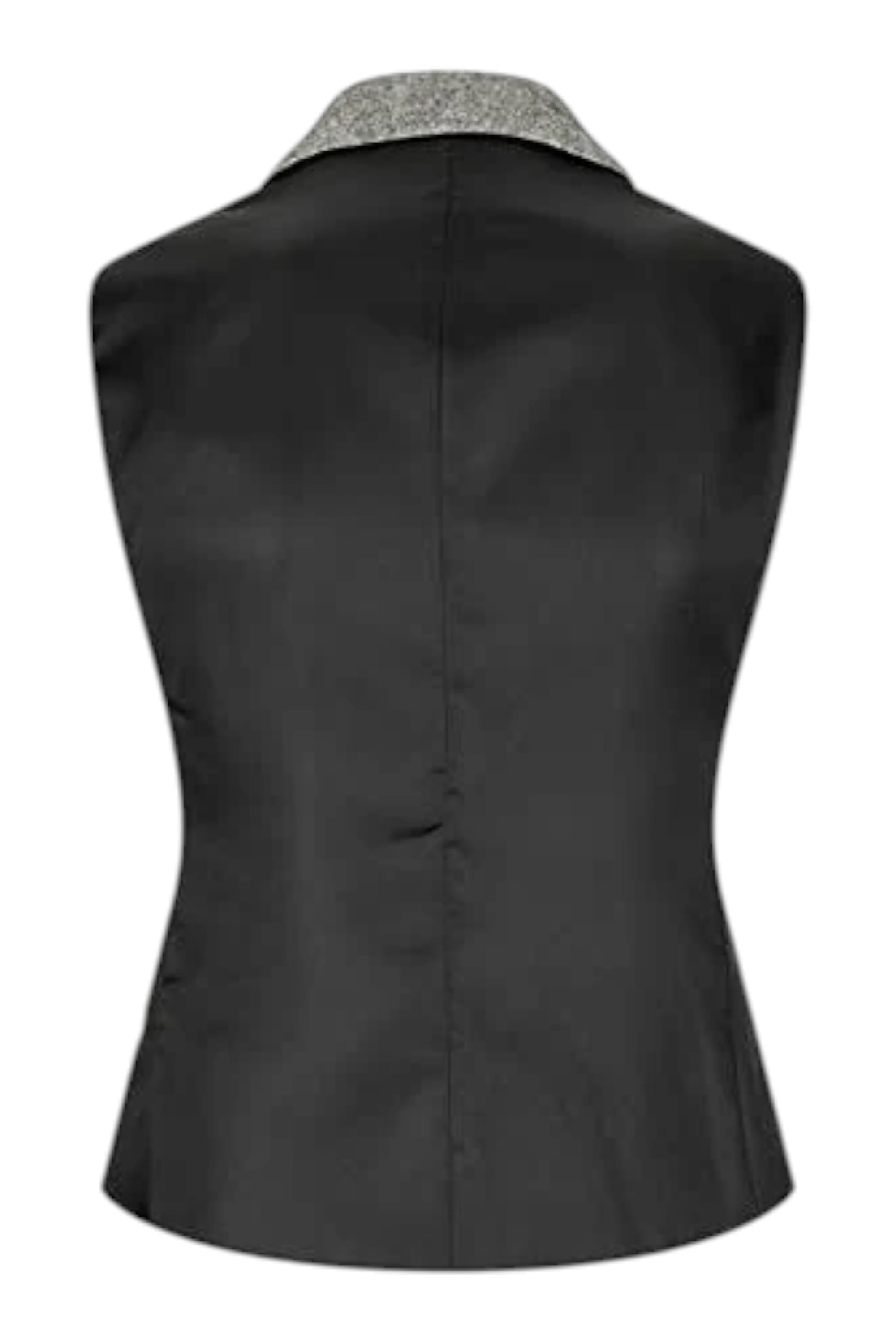 Light Grey Infinity Leather Light Grey Tweed 1920s Herringbone Light Grey Waistcoat, Image 5 of 5