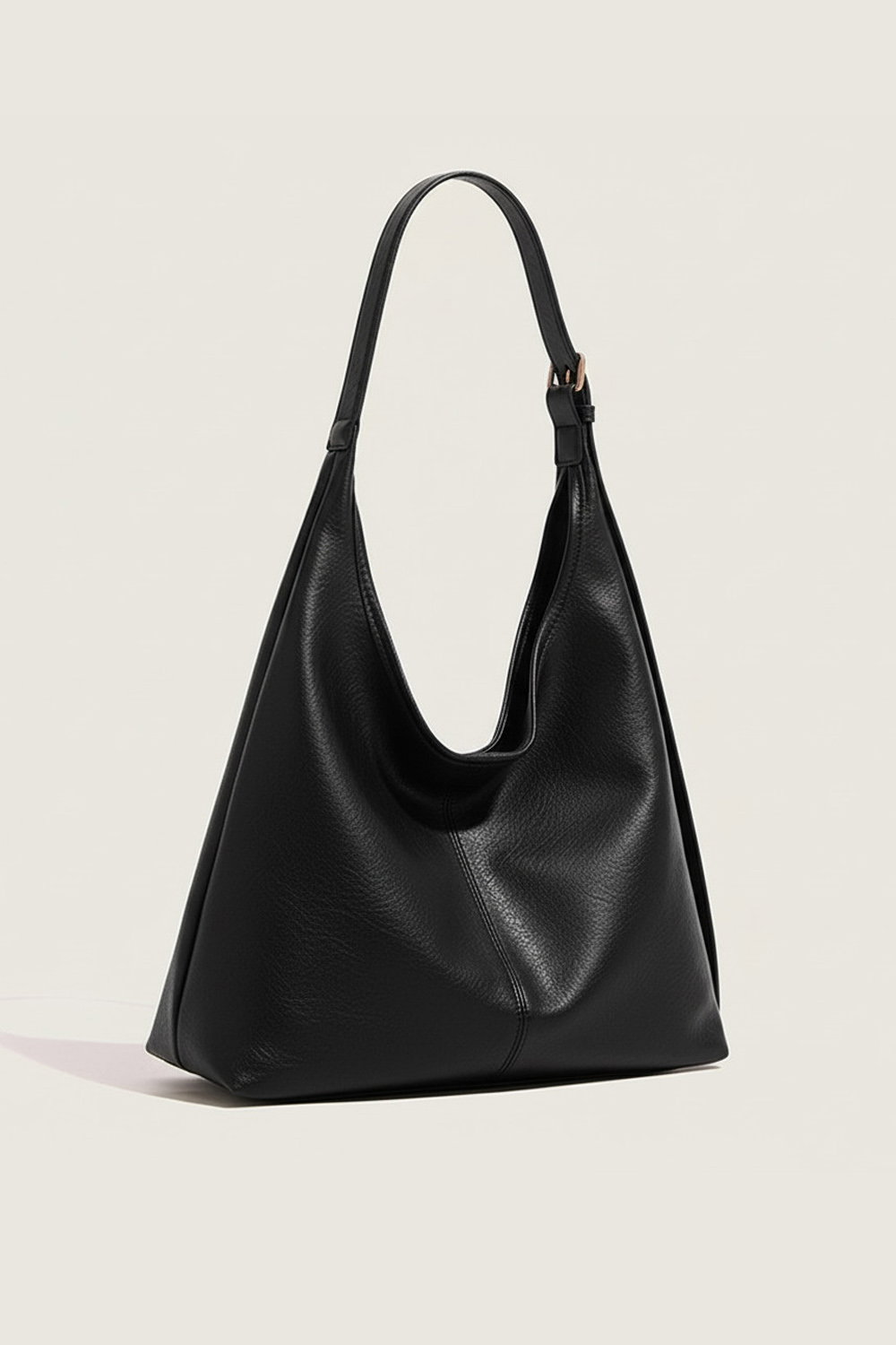 Black 'Kelsey' Women's Slouchy Shoulder Handbag With Adjustble Shoulder Strap