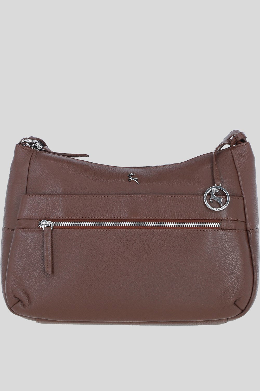 Brown 'Meath' Real Leather Shoulder Bag, Image 1 of 5