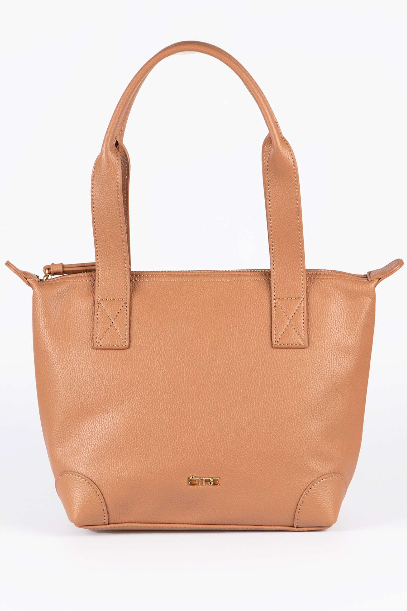 Pink Medium Faux Leather Tote Bag
