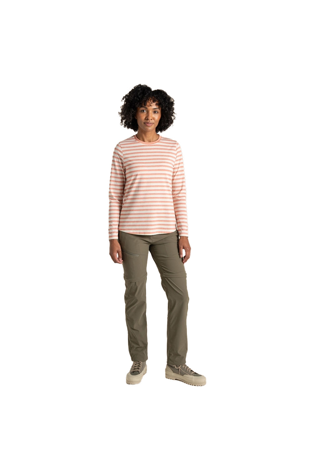 Terracotta Akona Striped Nosilife Long Sleeved TShirt, Image 4 of 4