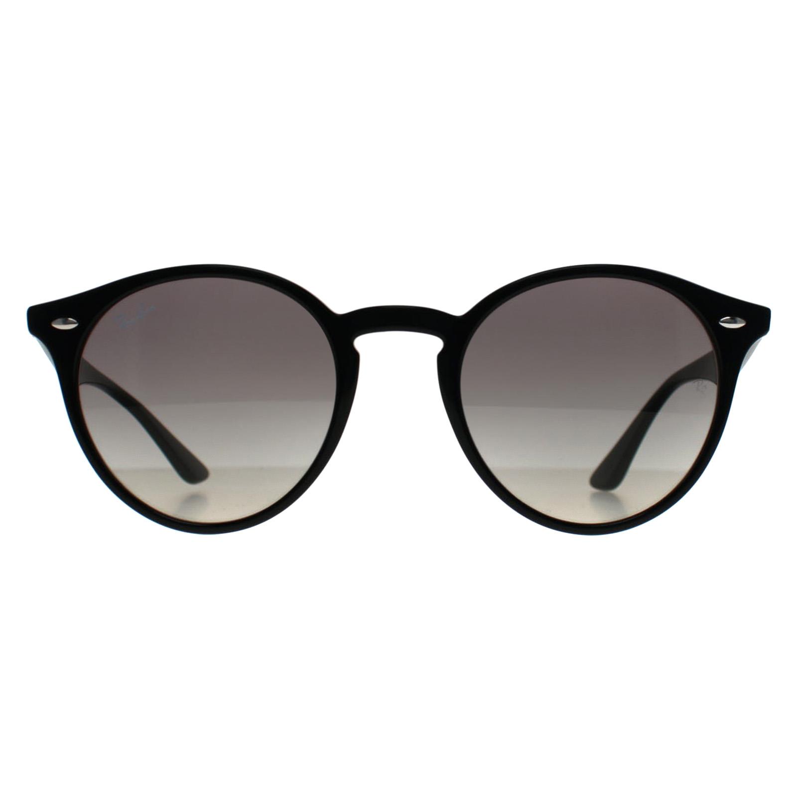 Black Ray-Ban Black Round Polished Black Grey Gradient 2180, Image 1 of 3