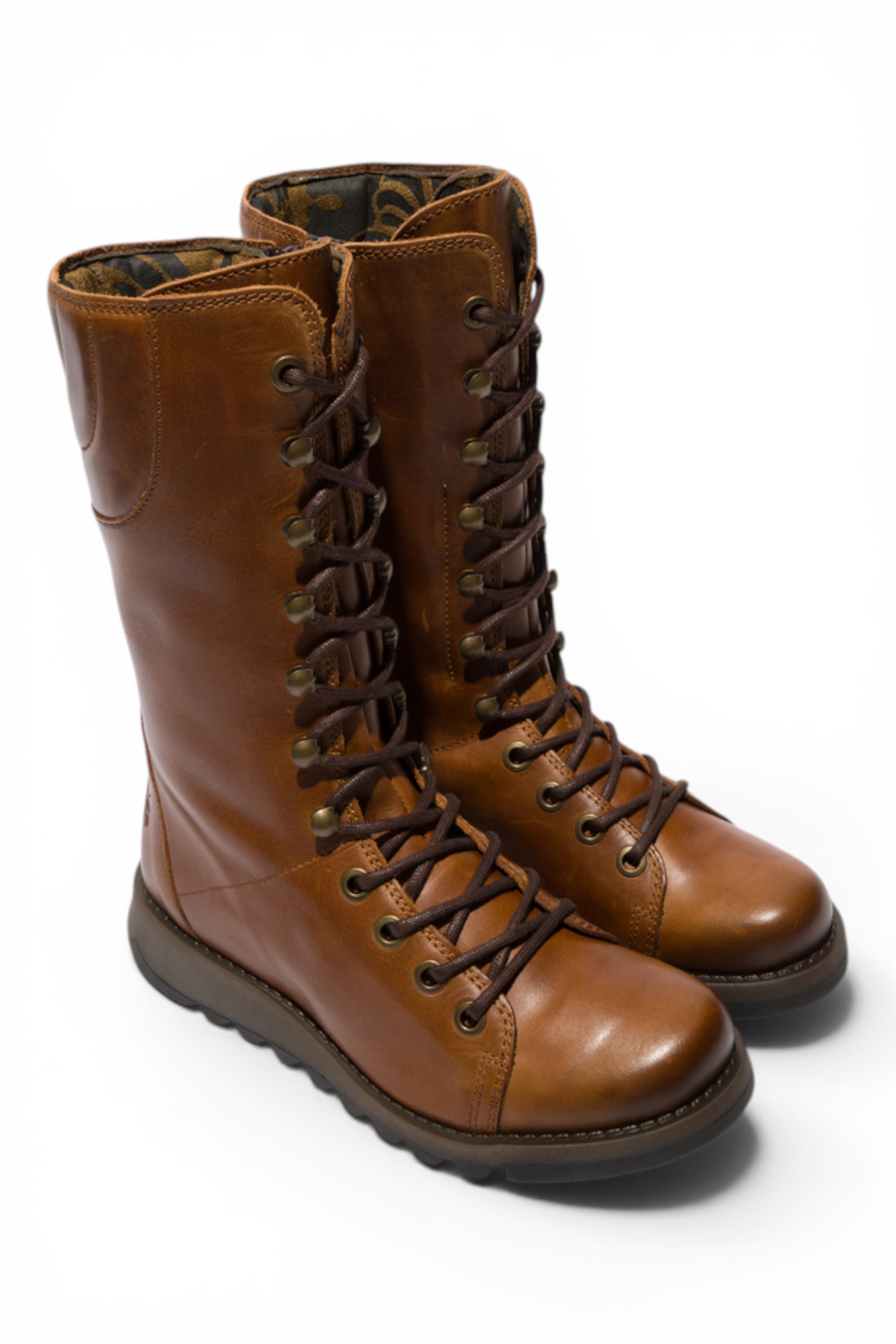 Brown Womens Leather Ankle Boots-STER760, Image 5 of 5