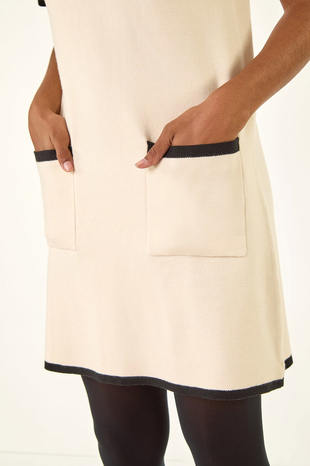 Ivory Bow Detail Knitted Dress, Image 6 of 5