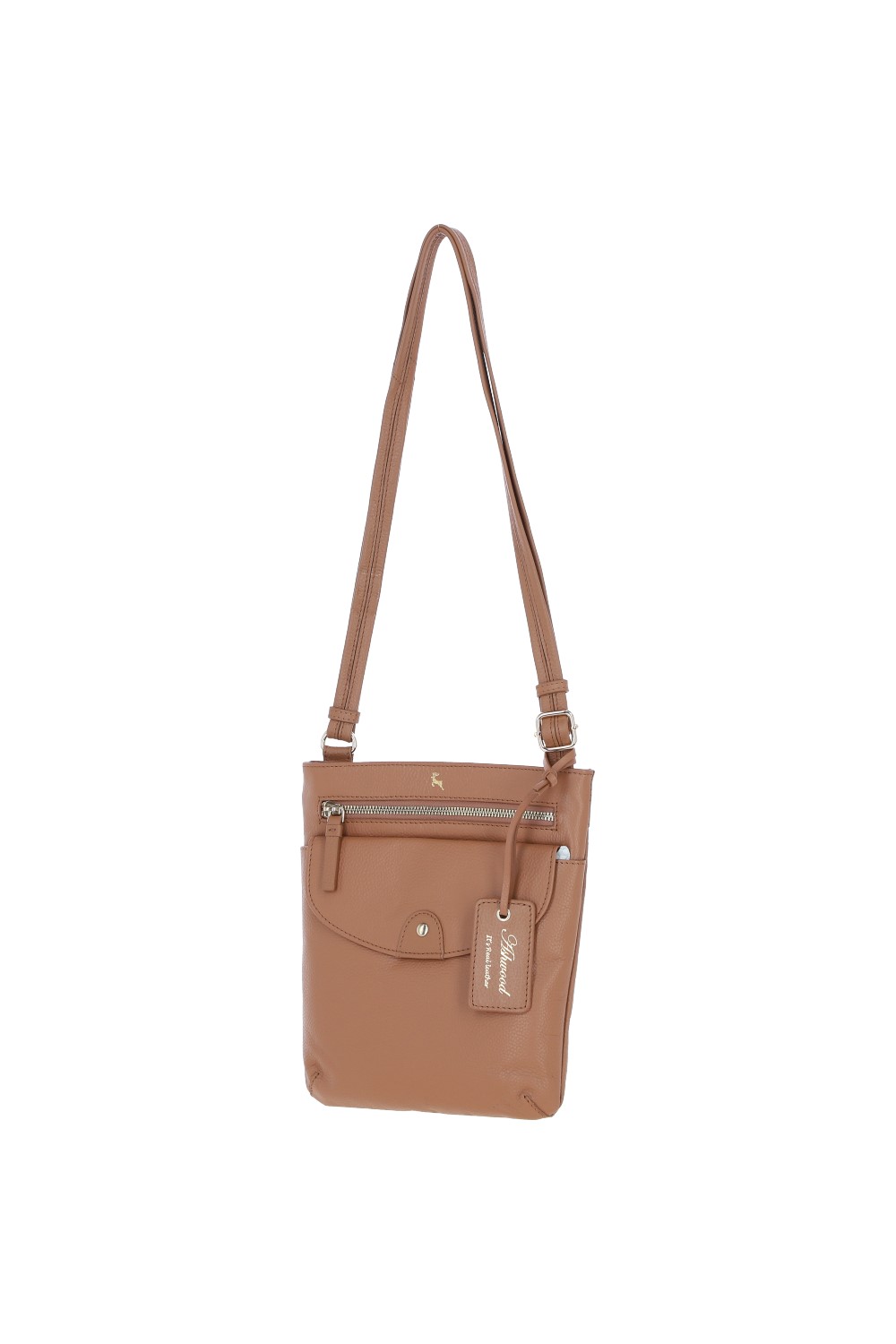 Camel Ashwood Leather Camel 'Five CB' Real Leather Cross Body Bag, Image 2 of 5