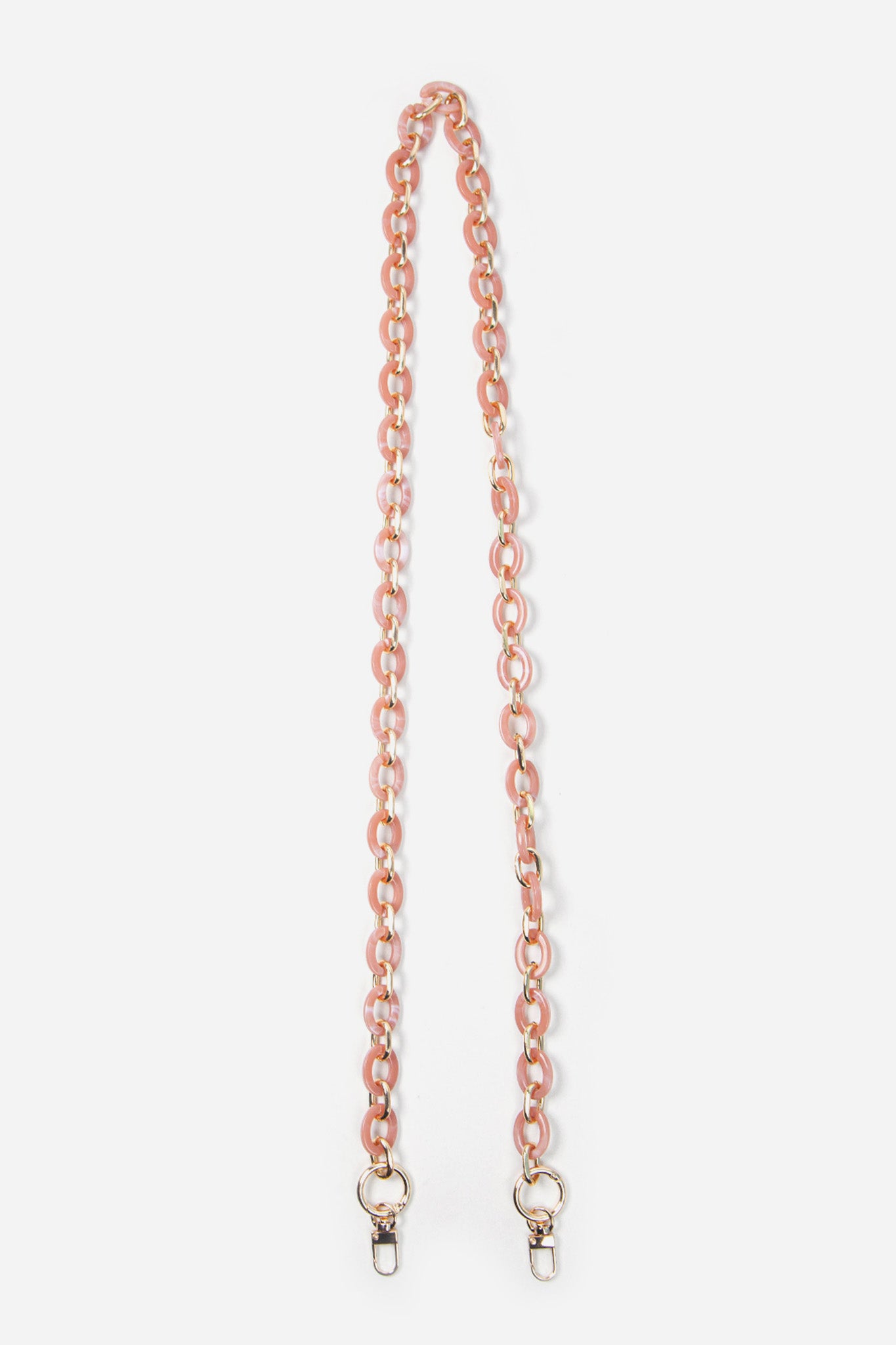 Pink Sarta Pink Marbled Oval Link Acrylic Bag Strap, Image 2 of 3