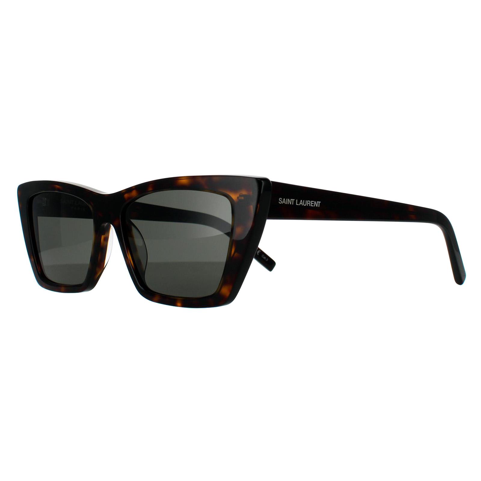 Brown Cat Eye Dark Havana Grey SL 276 MICA Sunglasses, Image 2 of 6