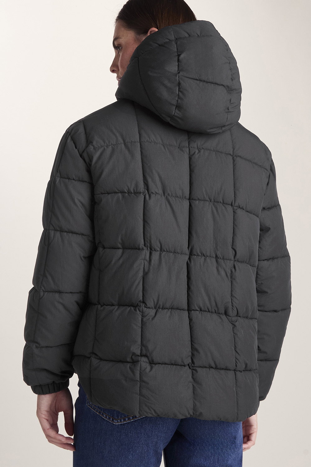 Black Else Oversized Shower Resistant Jacket, Image 3 of 6