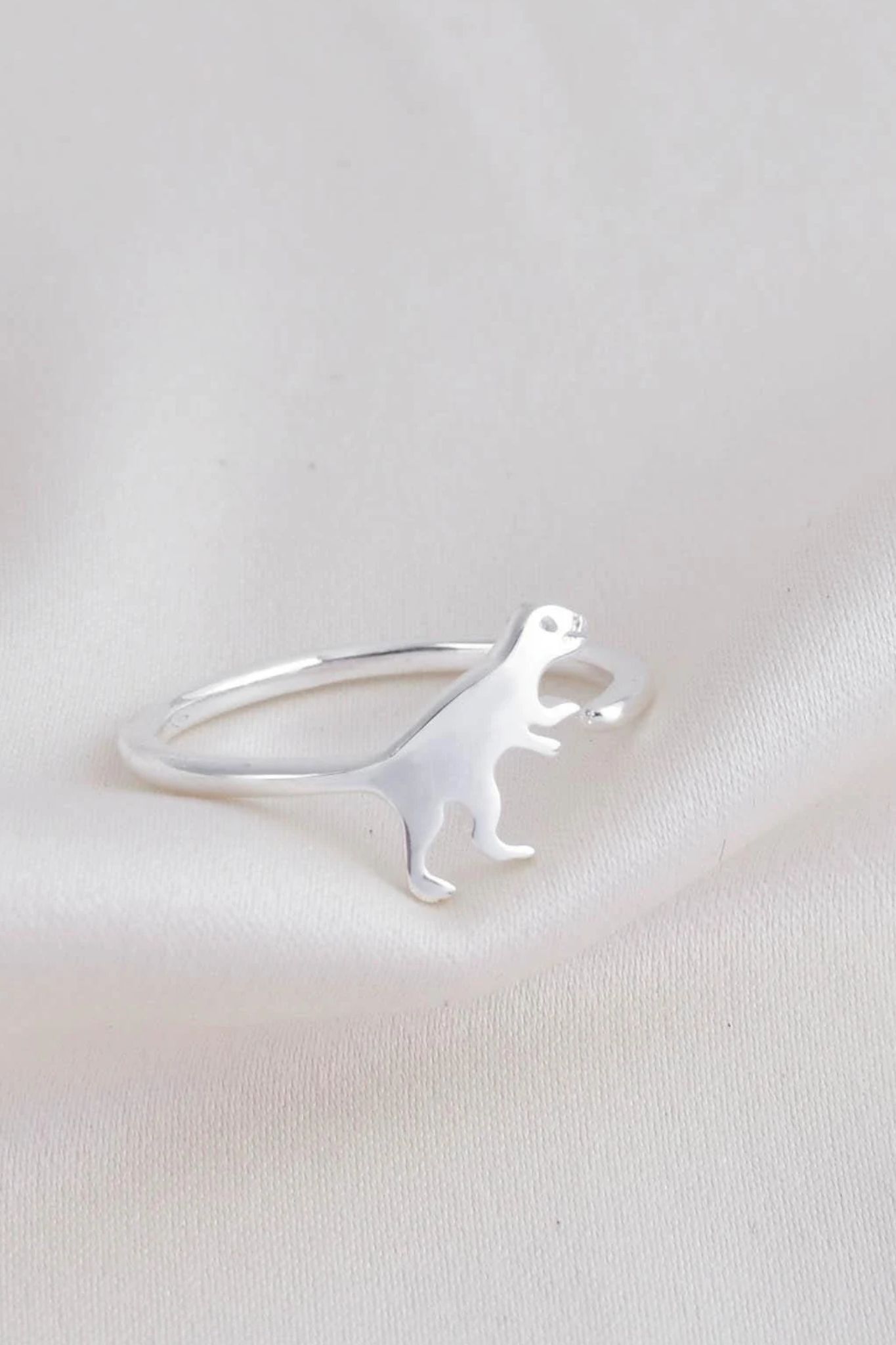 Silver Sterling Silver T-Rex Dinosaur Ring, Image 1 of 2