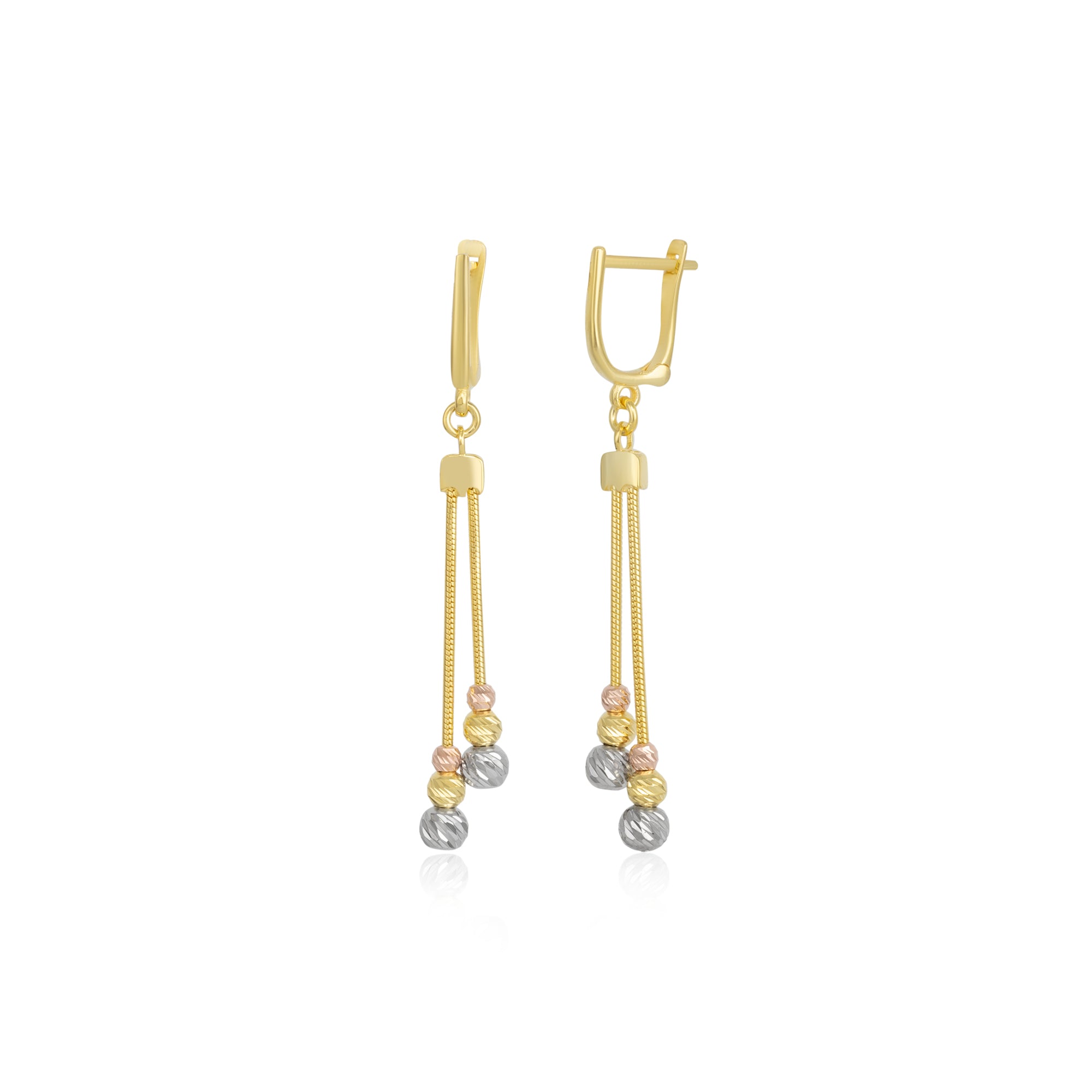 Gold Dorissa Sterling Silver Drop Earring Multicolor Beads, Image 1 of 6