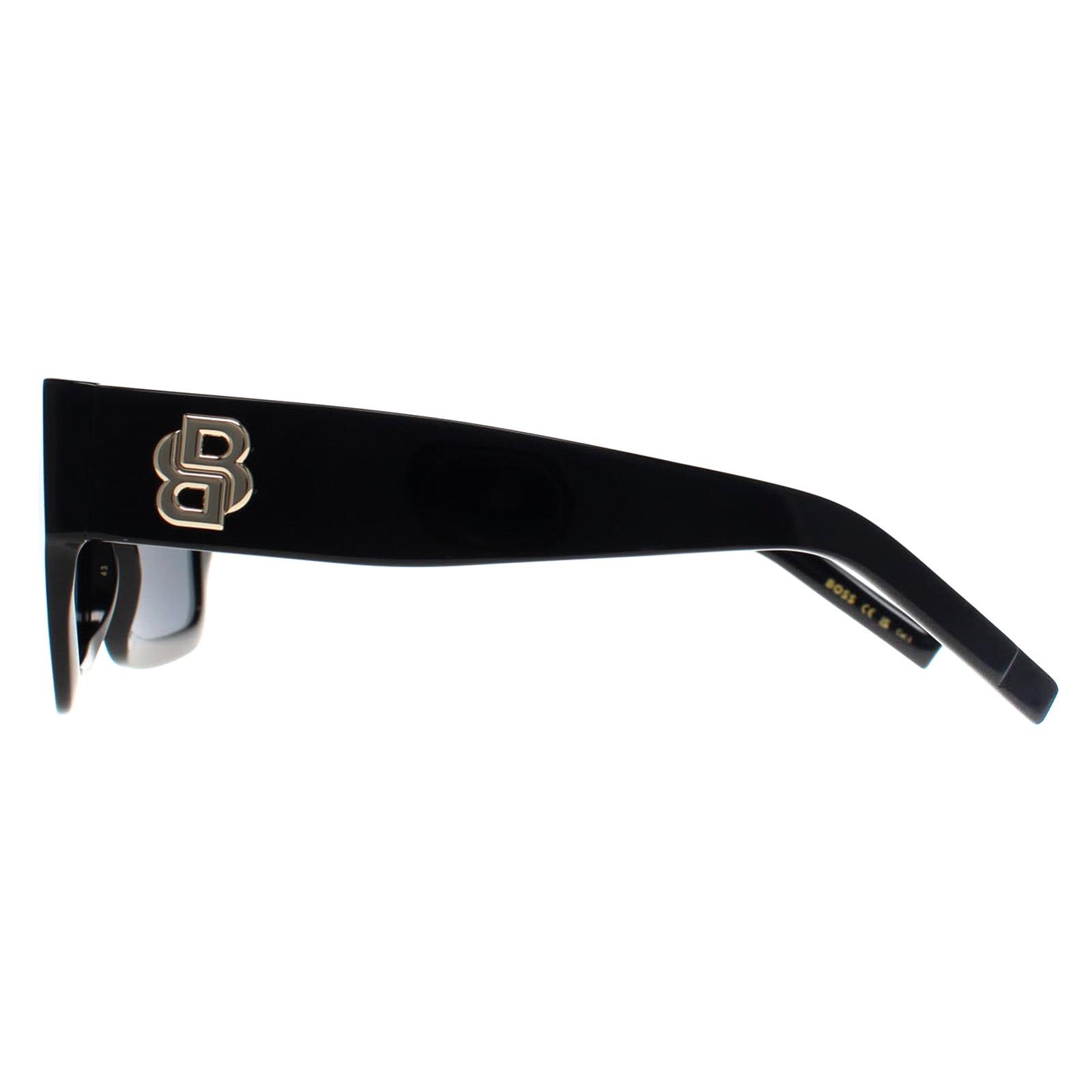 Black Hugo Boss Black Rectangle Black Grey BOSS 1654/S, Image 3 of 4