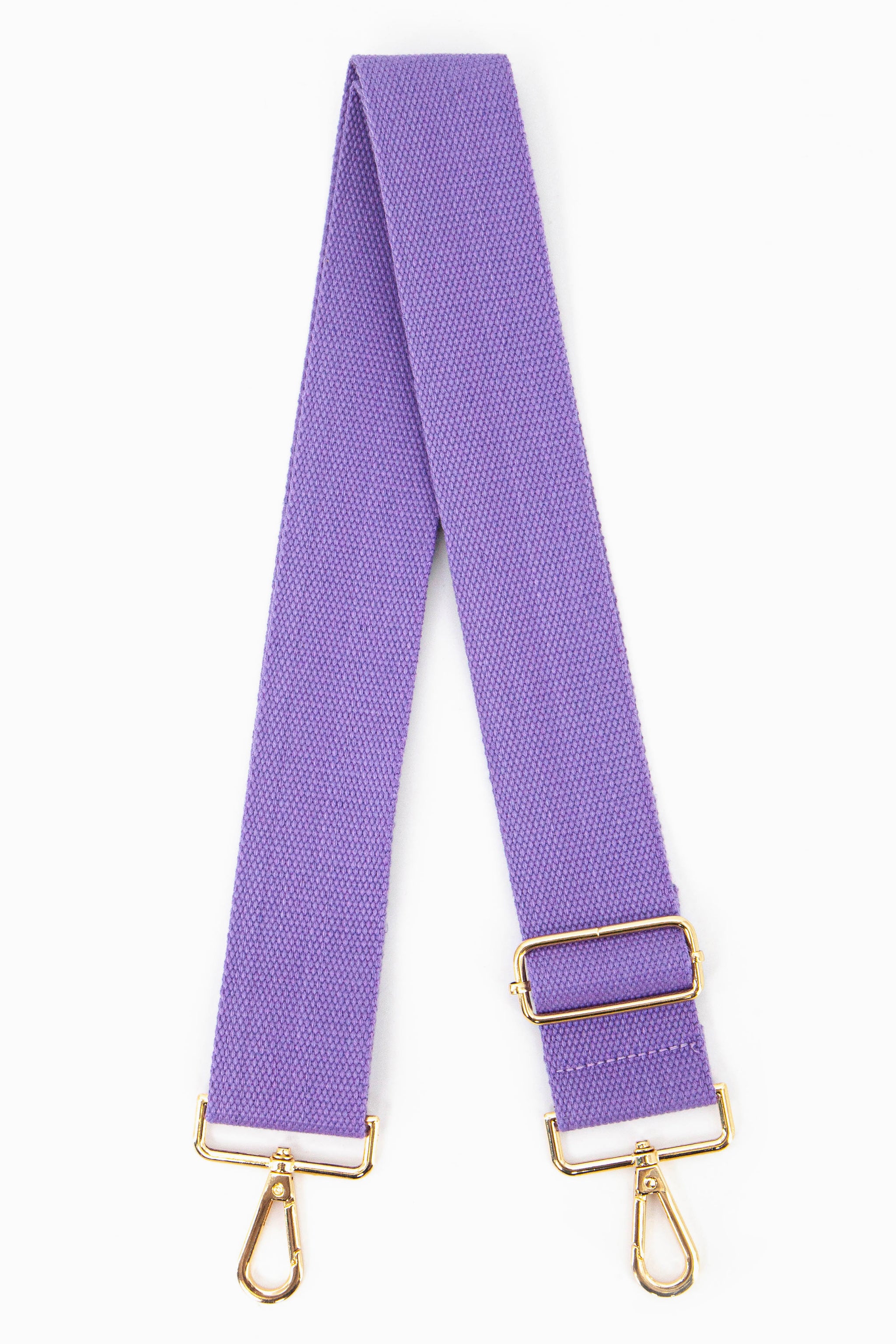 Purple Plain Woven Wide Bag Strap