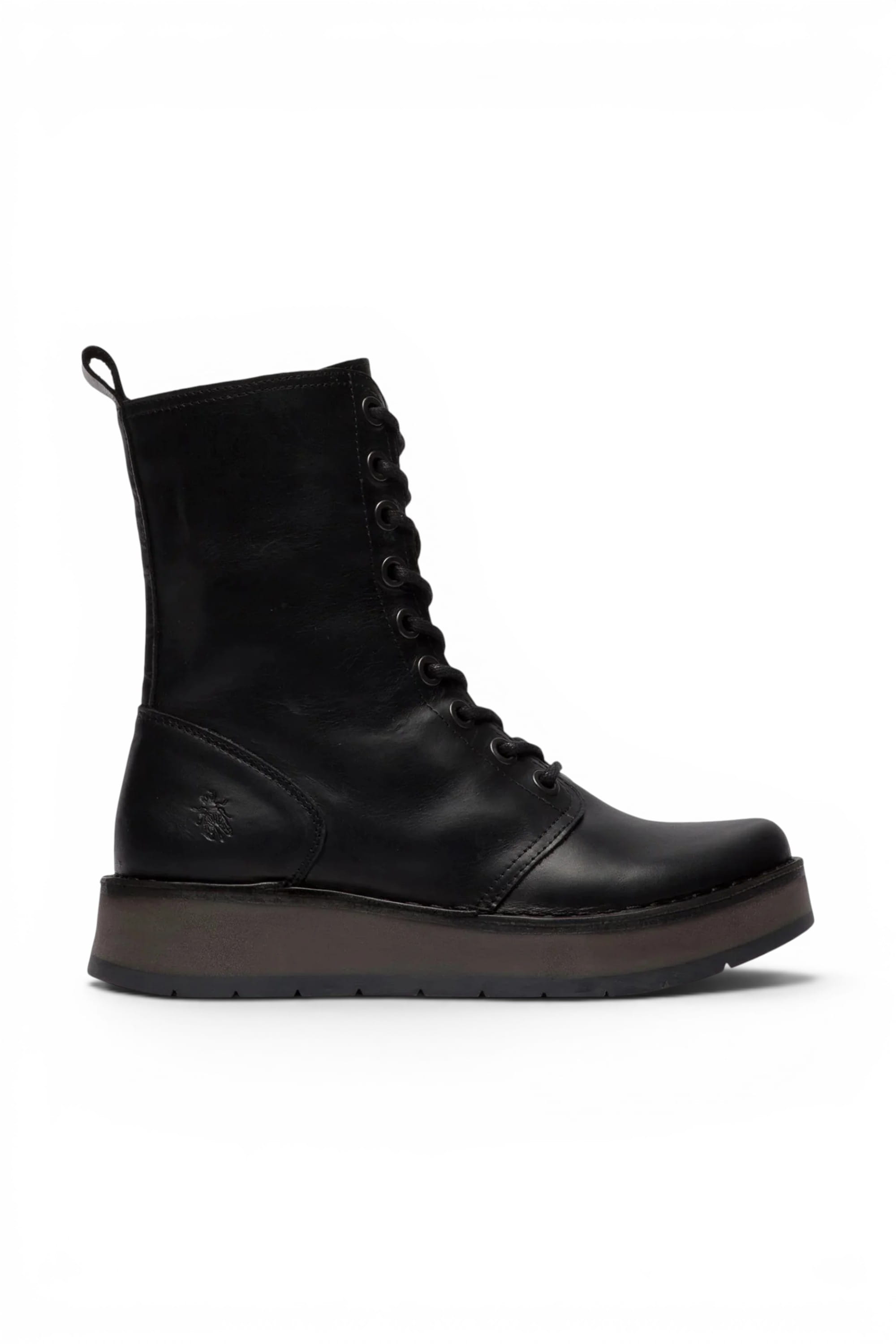 Black Womens Leather Ankle Dress Boots-RAMI043, Image 1 of 5