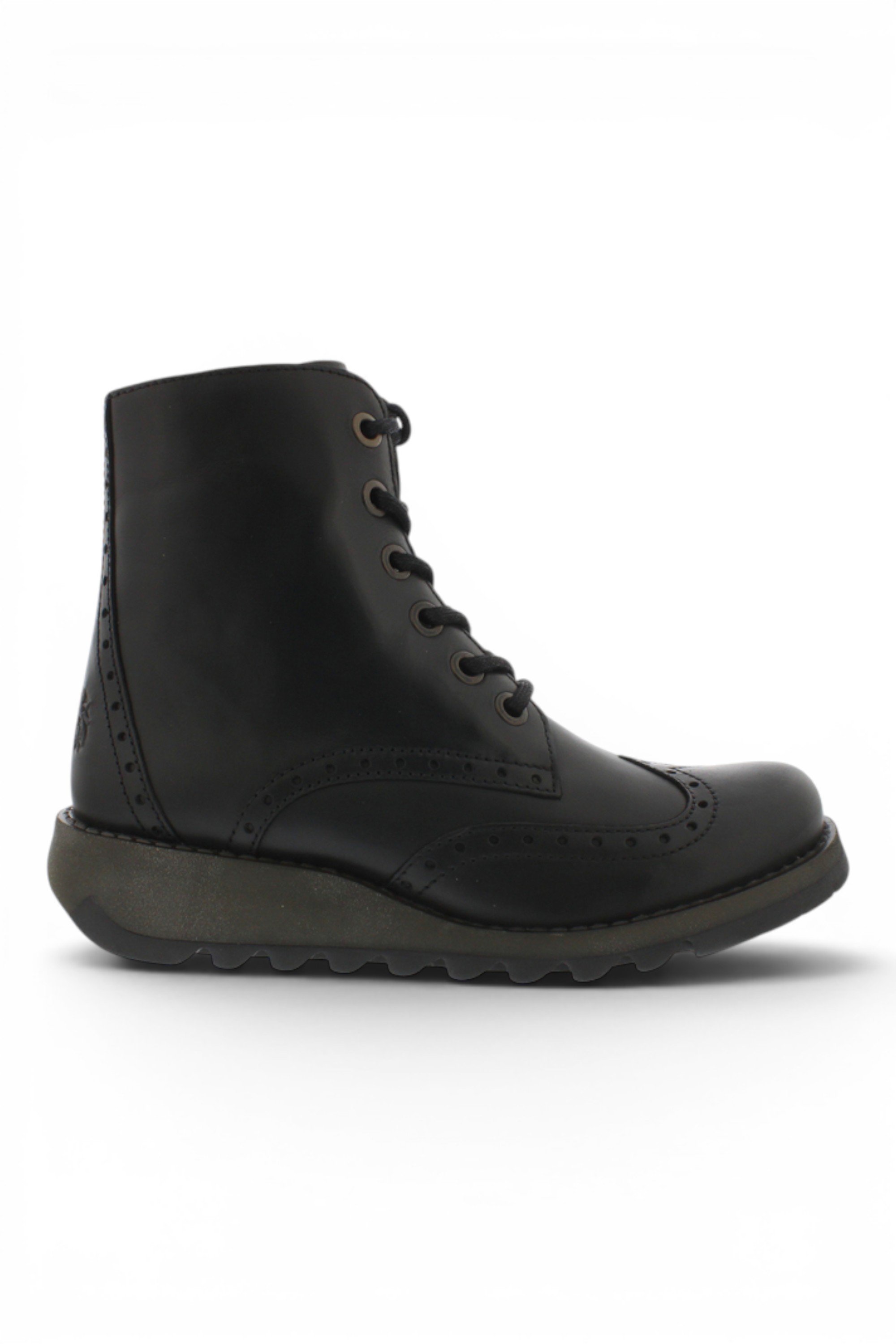 Black Womens Leather Ankle Boots-SARL069, Image 1 of 5