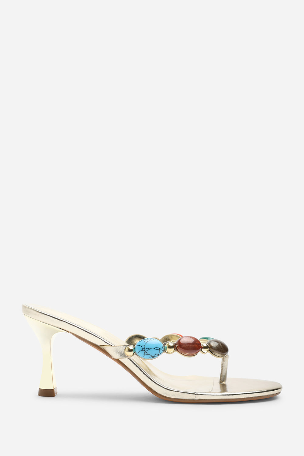 Black Electra Jewel Embellished Heeled Sandals