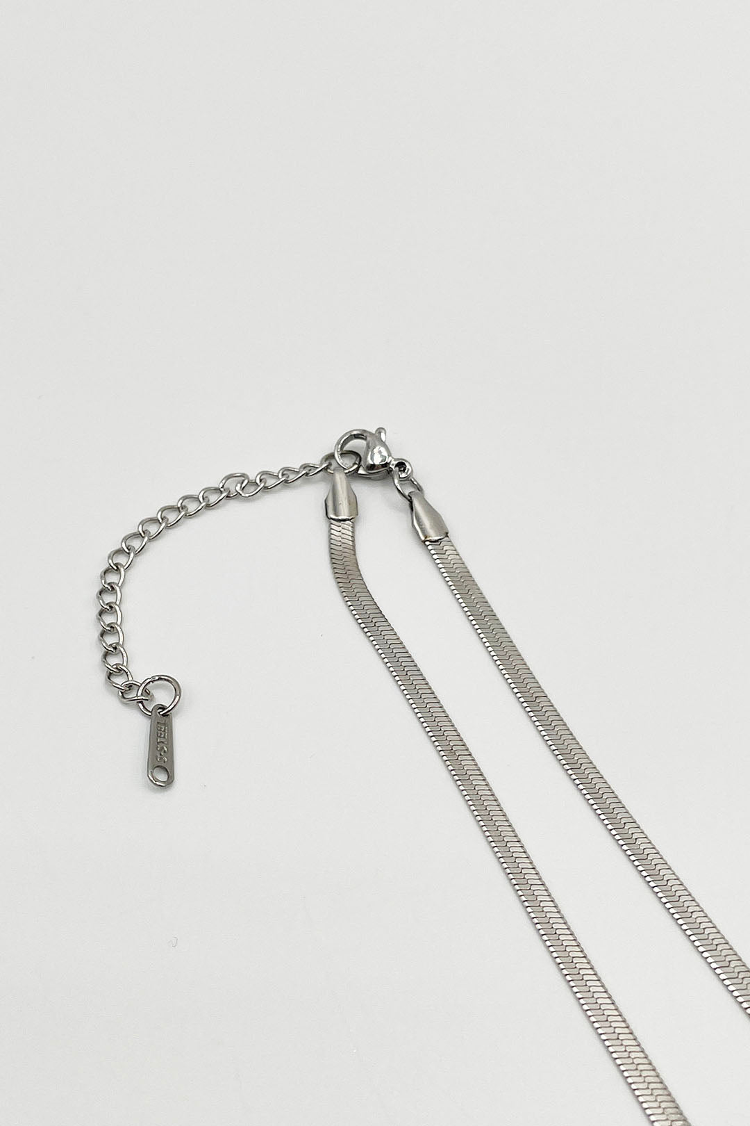 Silver Slim Snake Chain Necklace in Silver, Image 4 of 4