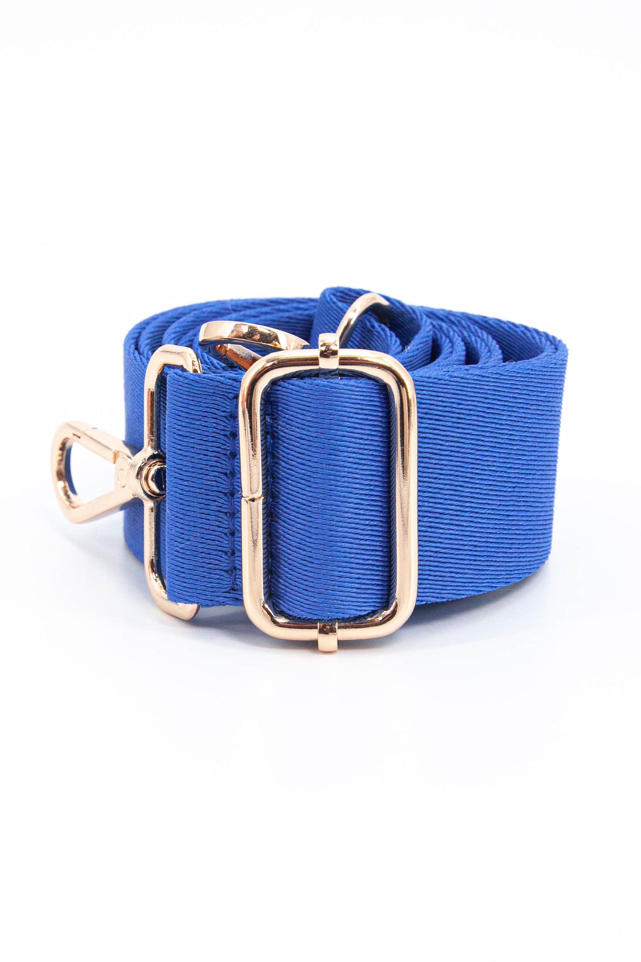 Blue Sarta Blue Plain Woven Wide Bag Strap, Image 3 of 4