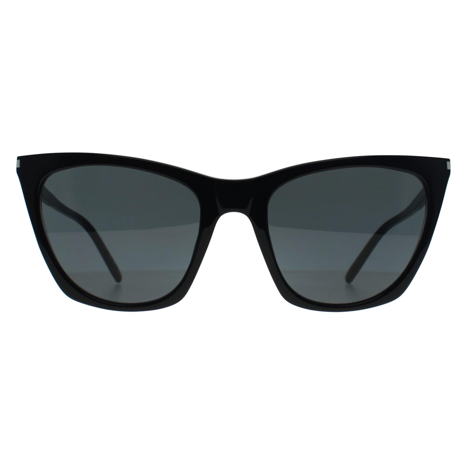 Black Cat Eye Shiny Black Grey SL 214 Kate Thin, Image 1 of 3