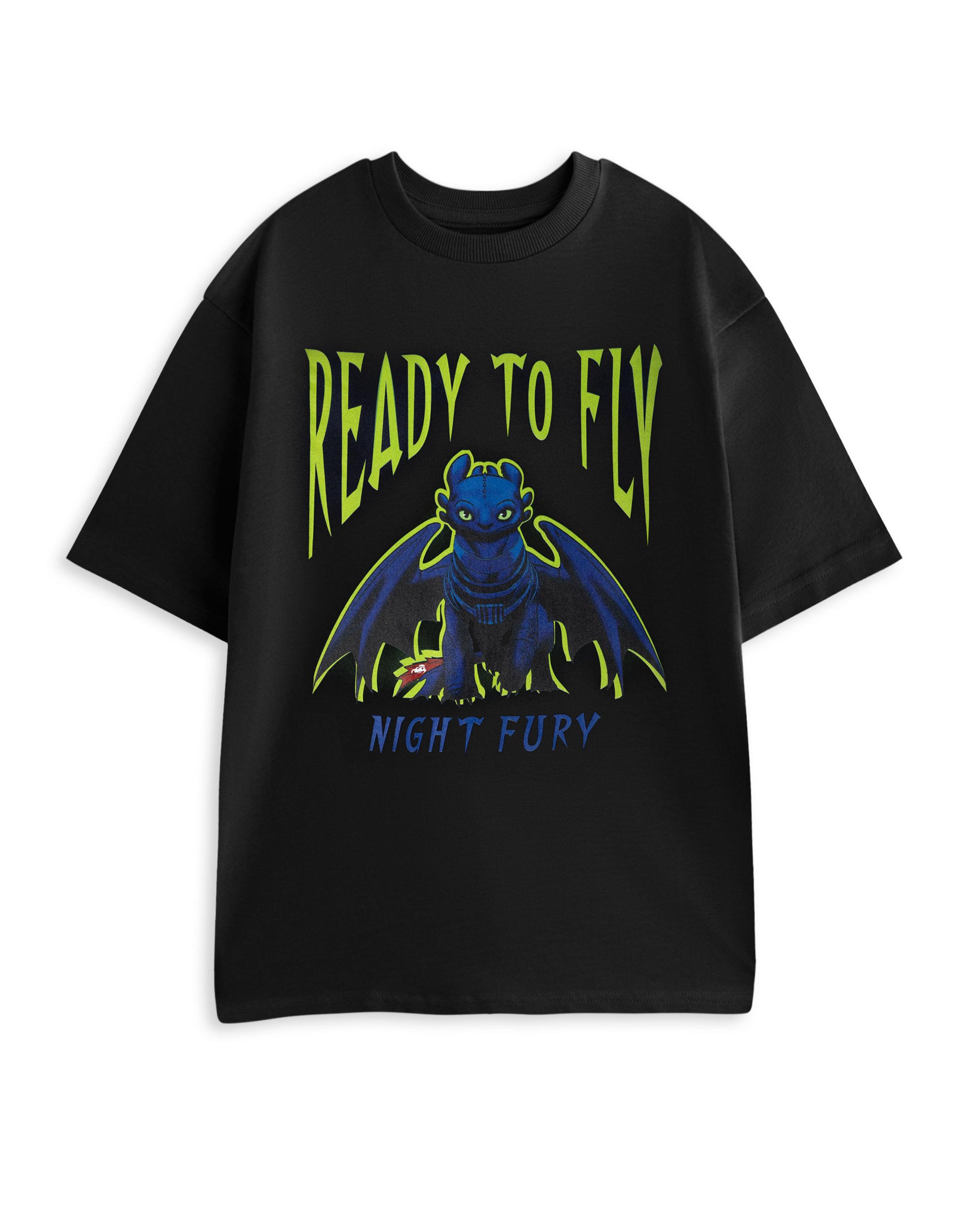 Black How To Train Your Dragon Night Fury T-Shirt