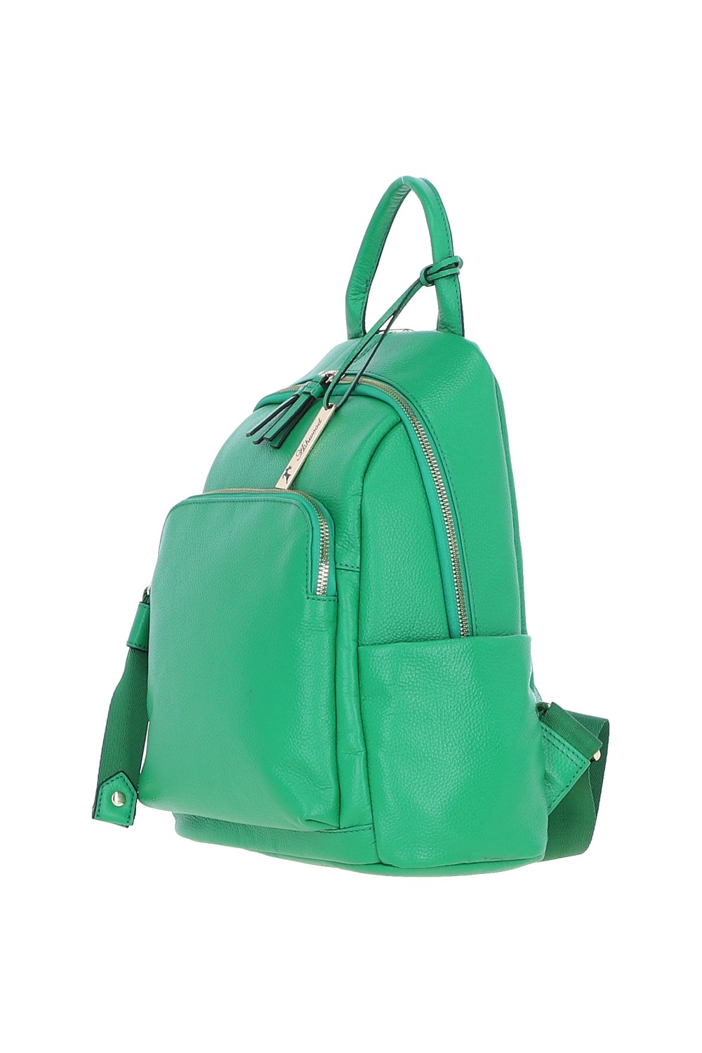 Green 'Lusso Legato' Real Leather Backpack, Image 2 of 4