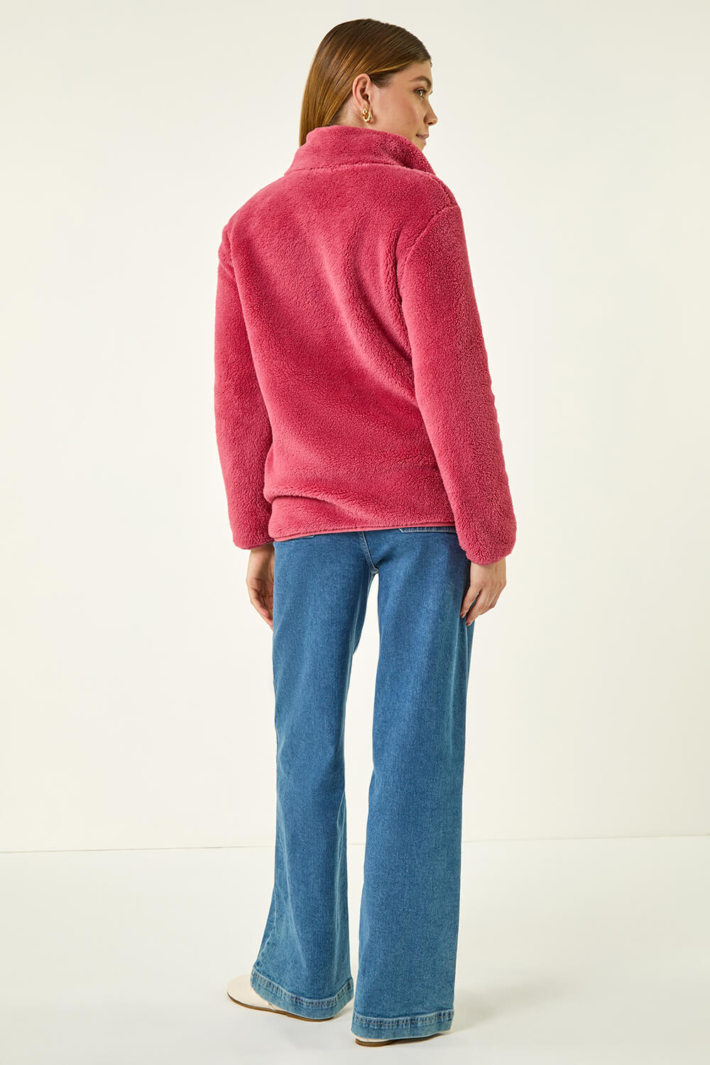Rose Soft Sherpa Fleece Jacket, Image 4 of 5
