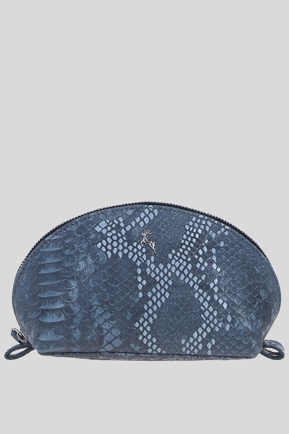 Dark Grey 'Philippa' Real Leather Makeup Bag, Image 1 of 4