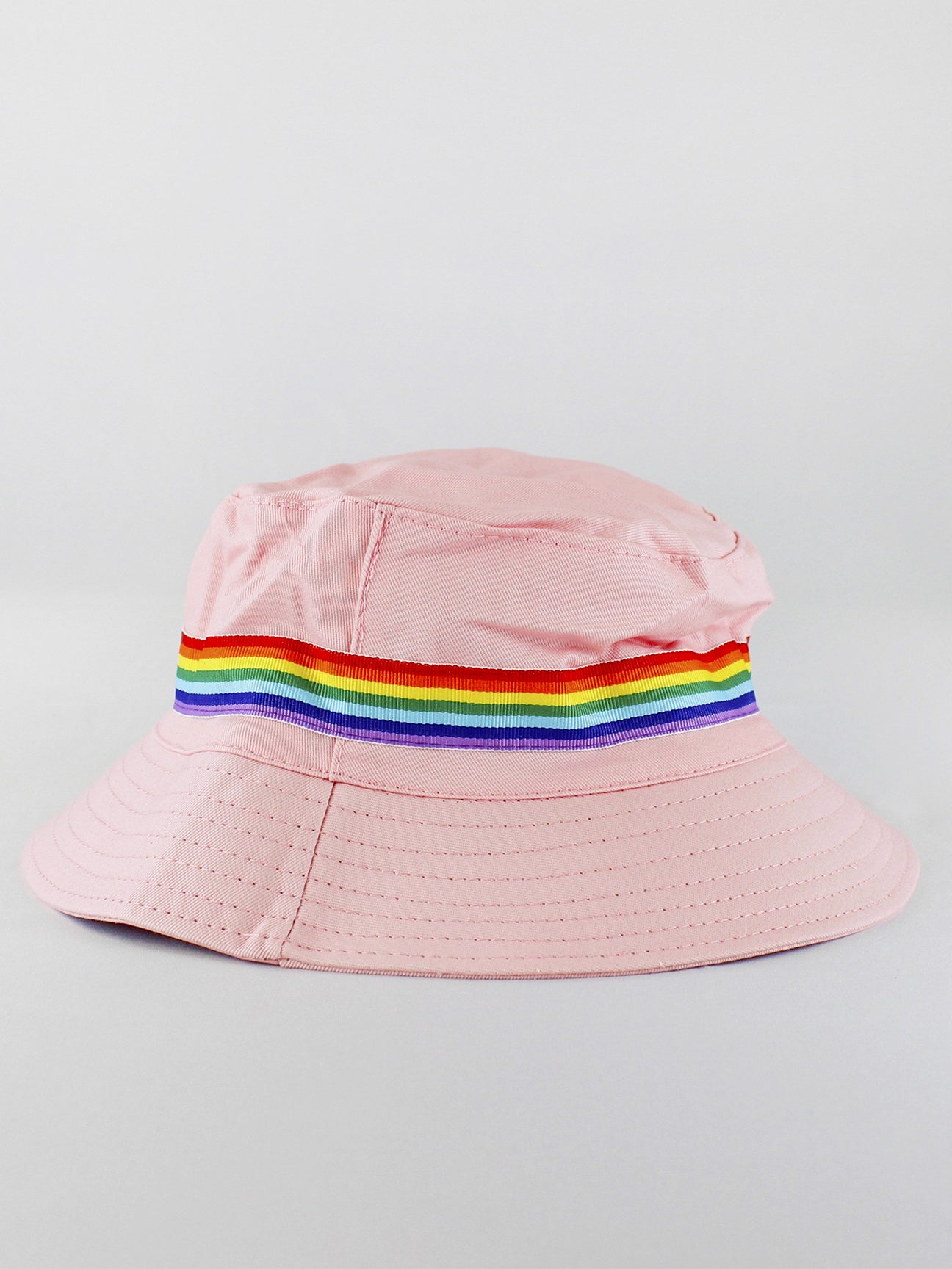 Multi Reversible Bucket Hat with Rainbow Band, Image 1 of 3