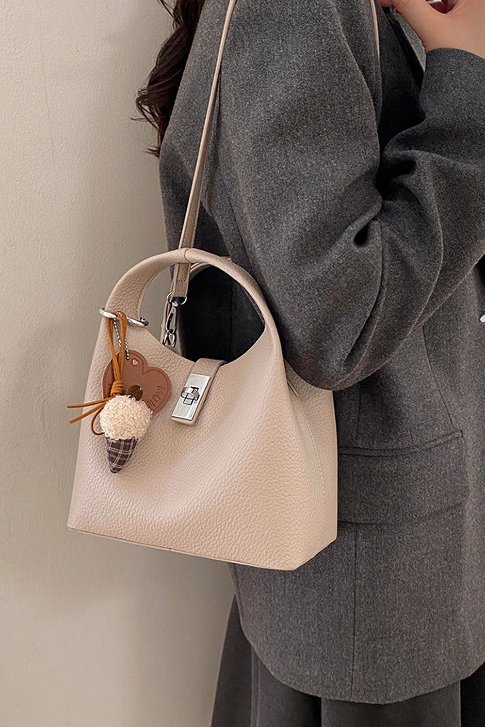 Black 'Storm' Small Crossbody Bag With Detachable Bag Charm
