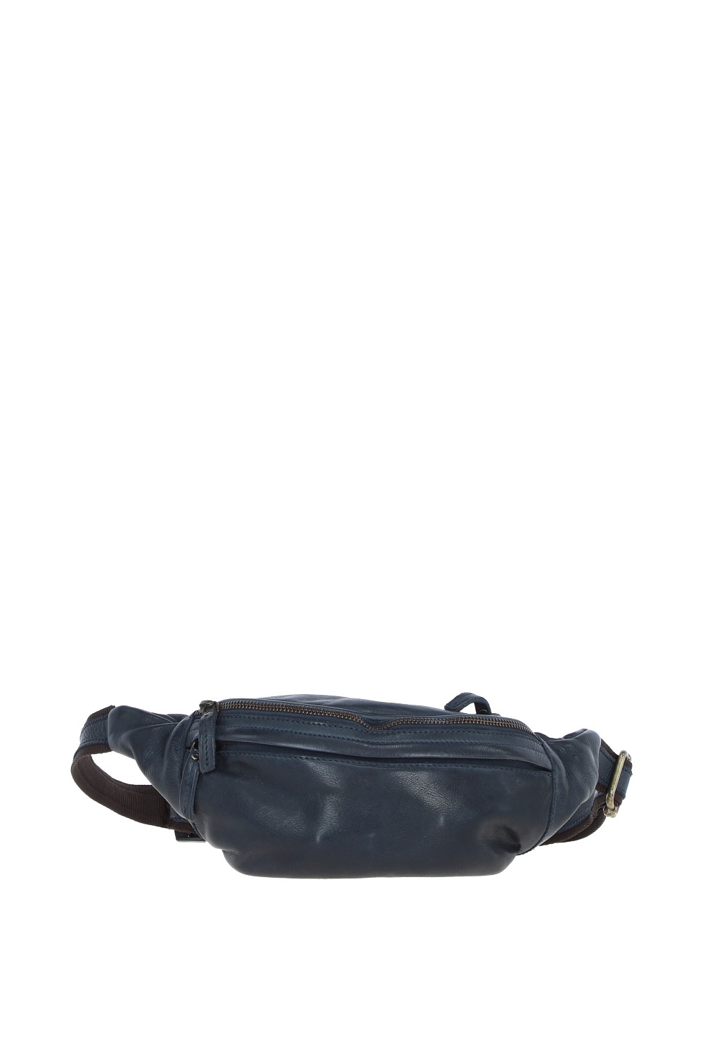 Navy Real Leather Unisex Bum Bag, Image 1 of 5